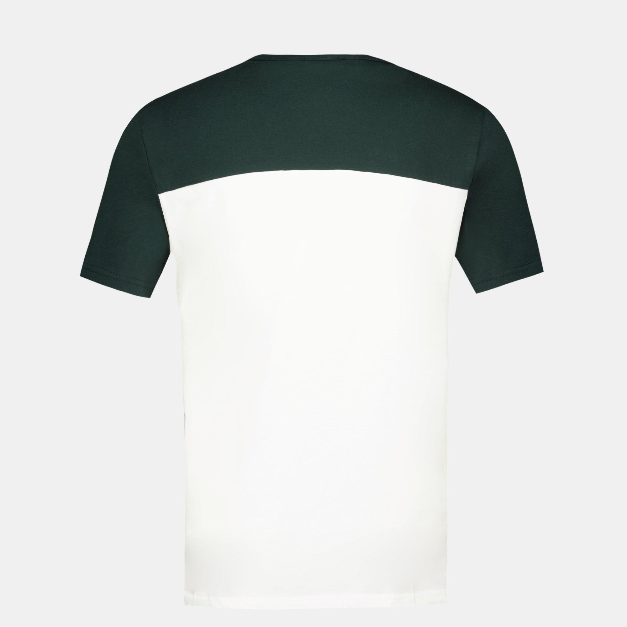 T-Shirt Vert/Blanc Homme Le Coq Sportif Contemporain 3/5