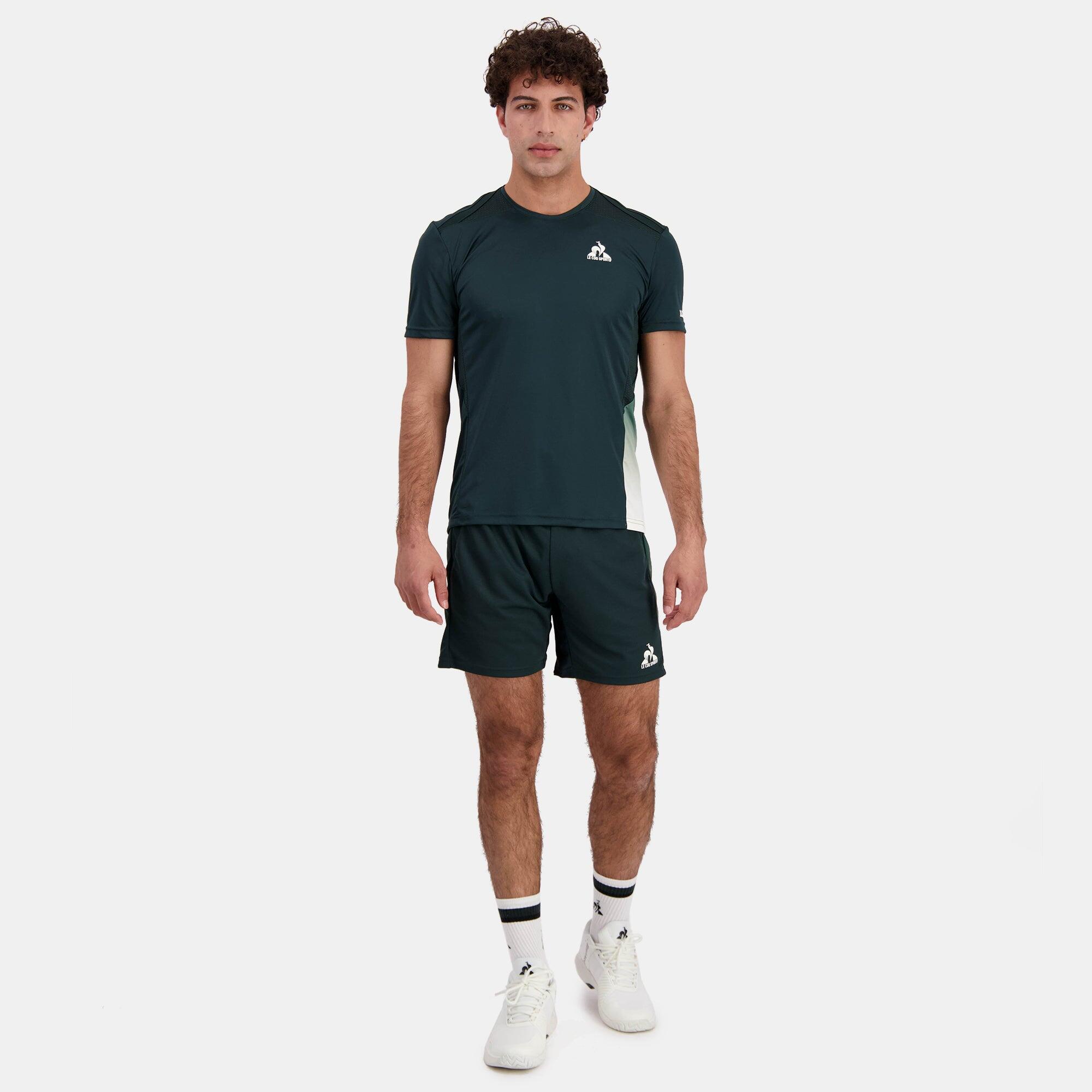 Maillot de Sport Vert Homme Le Coq Sportif Tennis 5/5