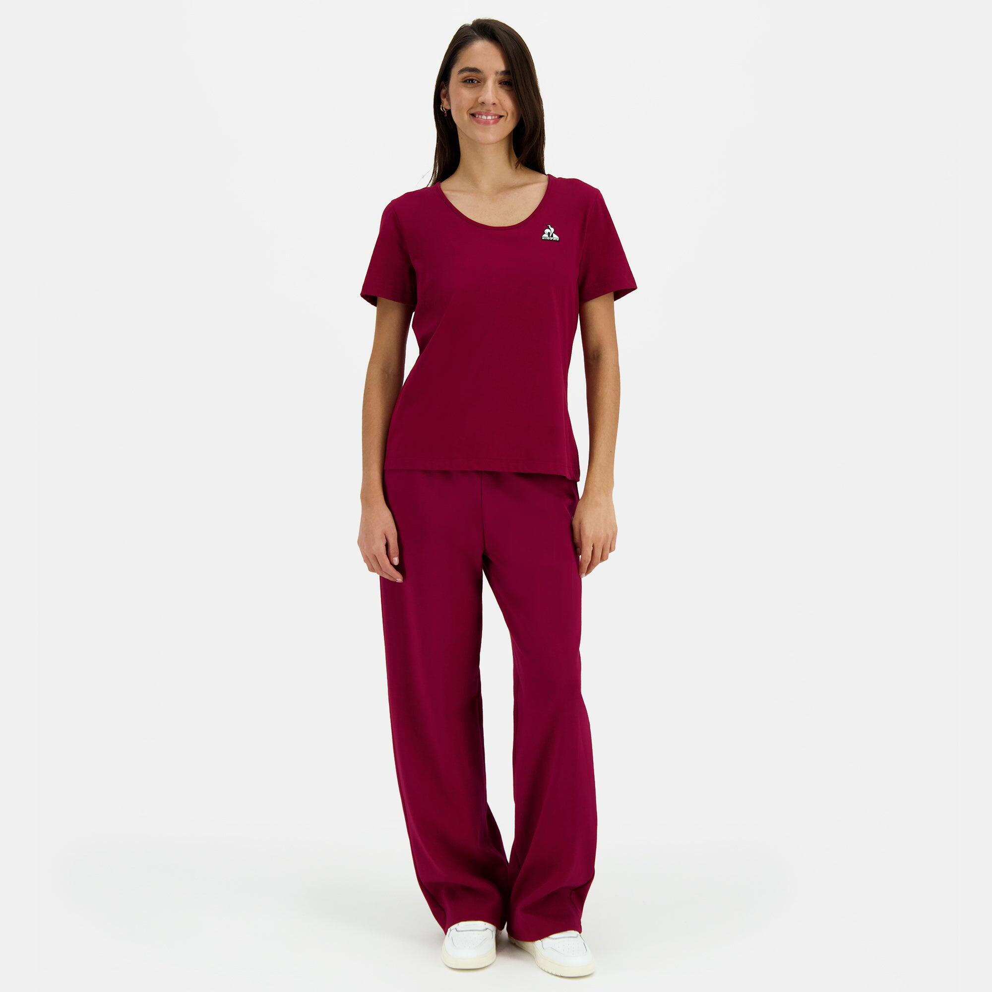Le Coq Sportif Heritage Bordeaux Rood Dames T-Shirt 5/5