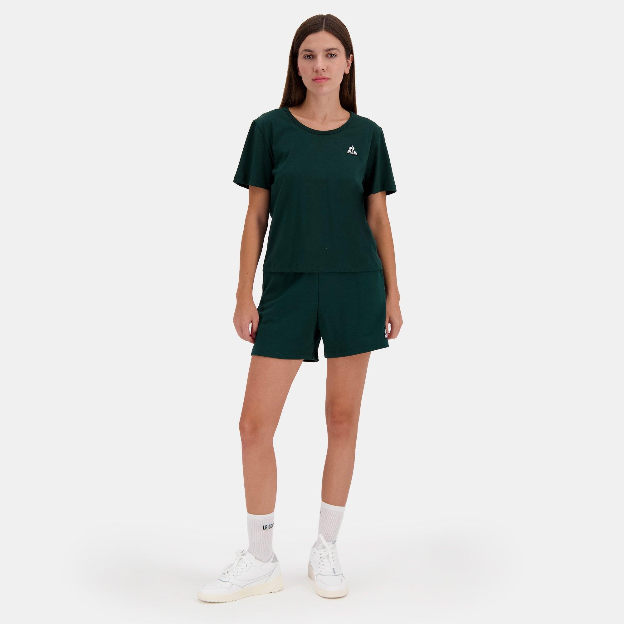 T-Shirt Vert Foncé Femme Le Coq Sportif Contemporain 5/5