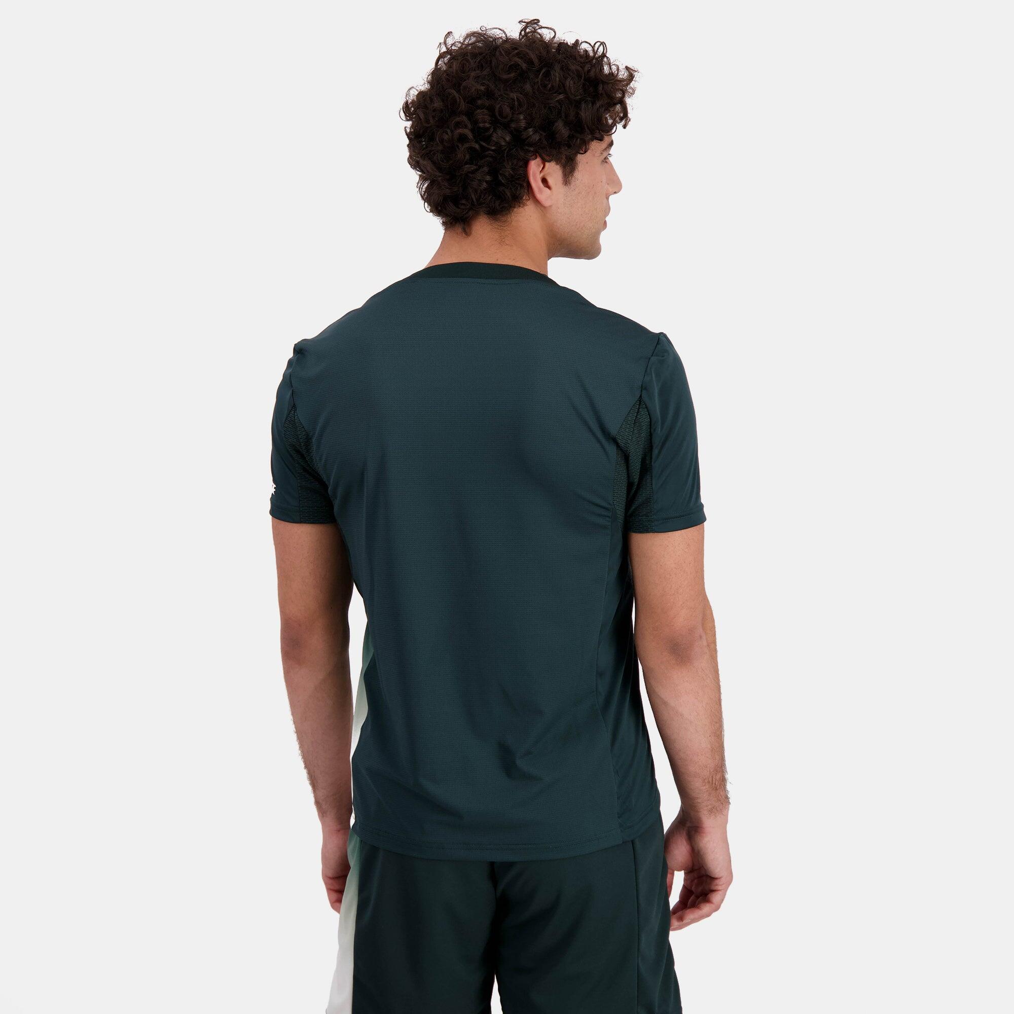 Maillot de Sport Vert Homme Le Coq Sportif Tennis 4/5