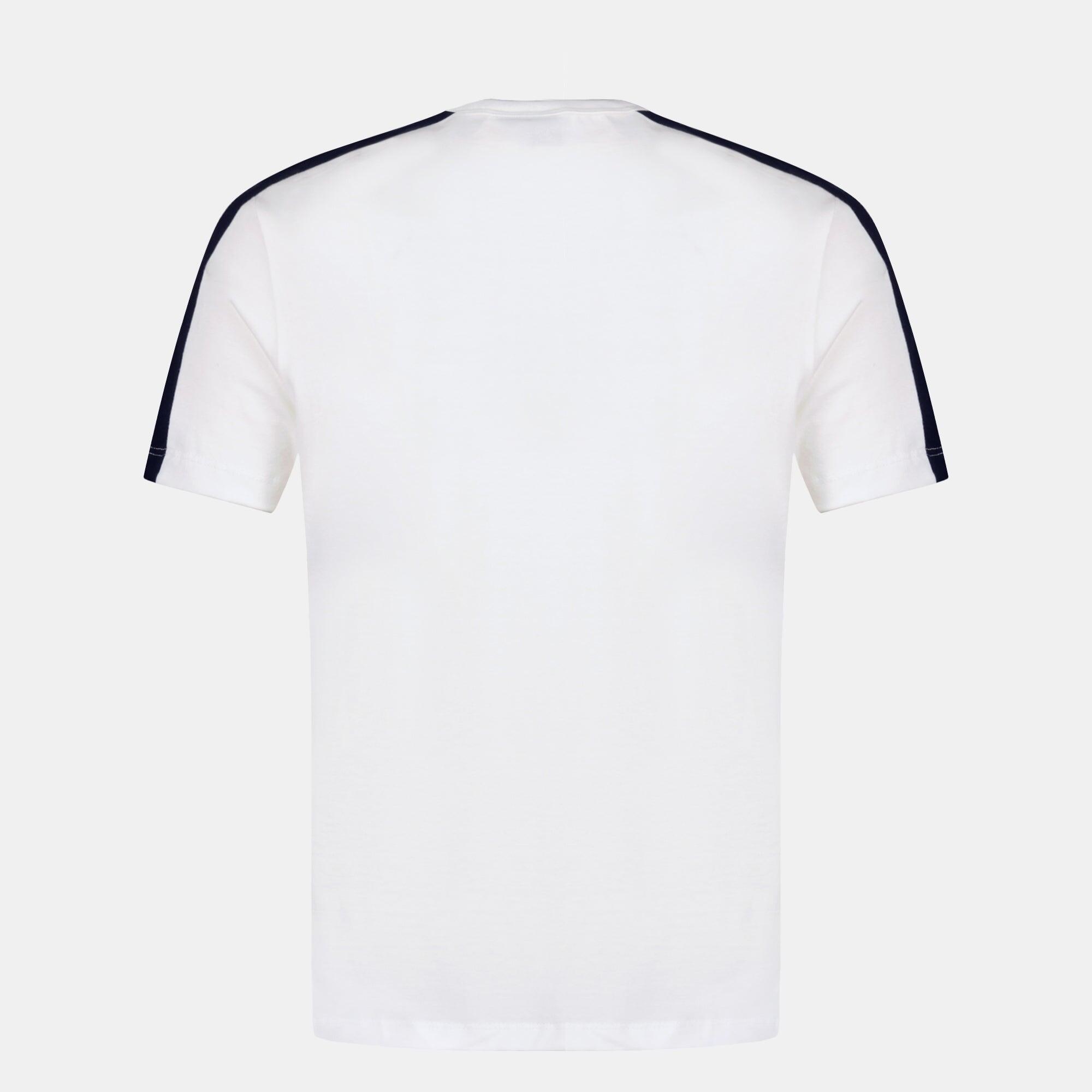 Le Coq Sportif Jongens T-Shirt Wit/Marineblauw Tri 3/5