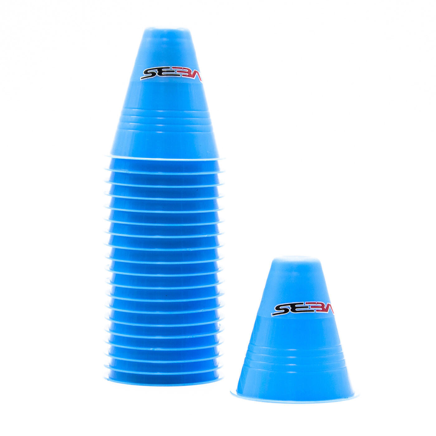 Zestaw 20 pachołków do slalomu na rolkach Seba Slalom Cones Dual Density 3/4