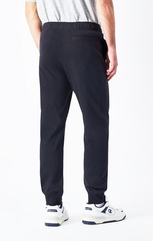 Pantaloni Uomo Champion Slim Fit Icons in Cotone Pro Jersey Melange Nero M 3/3