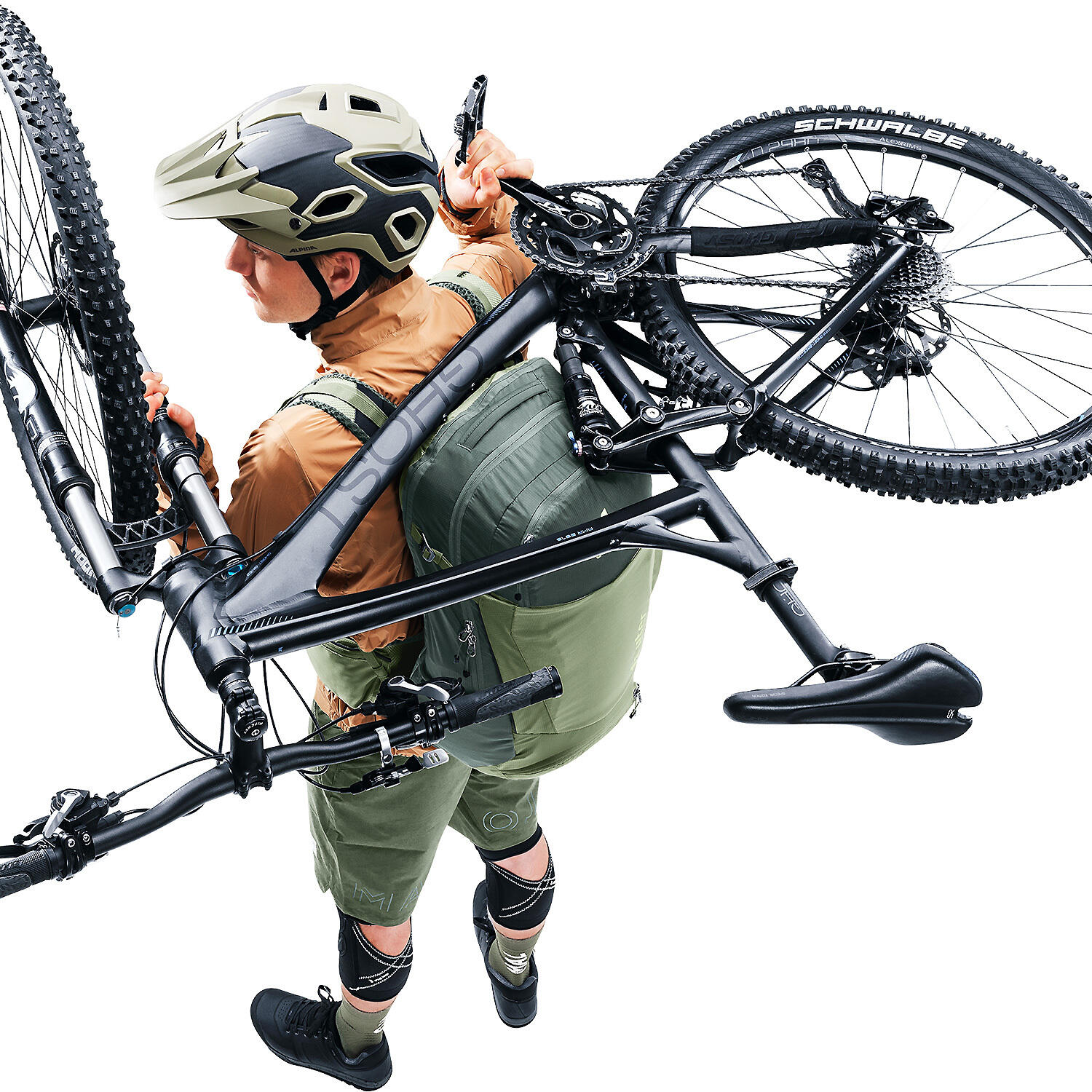 Sac VTT Deuter Trans Alpine Pro 28 Grove Ivy 28 L ventilé cadre aluminium X 5/7