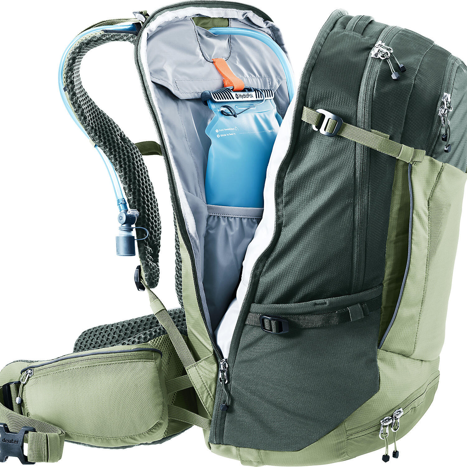 Sac VTT Deuter Trans Alpine Pro 28 Grove Ivy 28 L ventilé cadre aluminium X 4/7