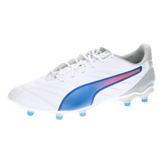 Puma King Pro FG/AG - Botas de fútbol unisex en blanco y azul