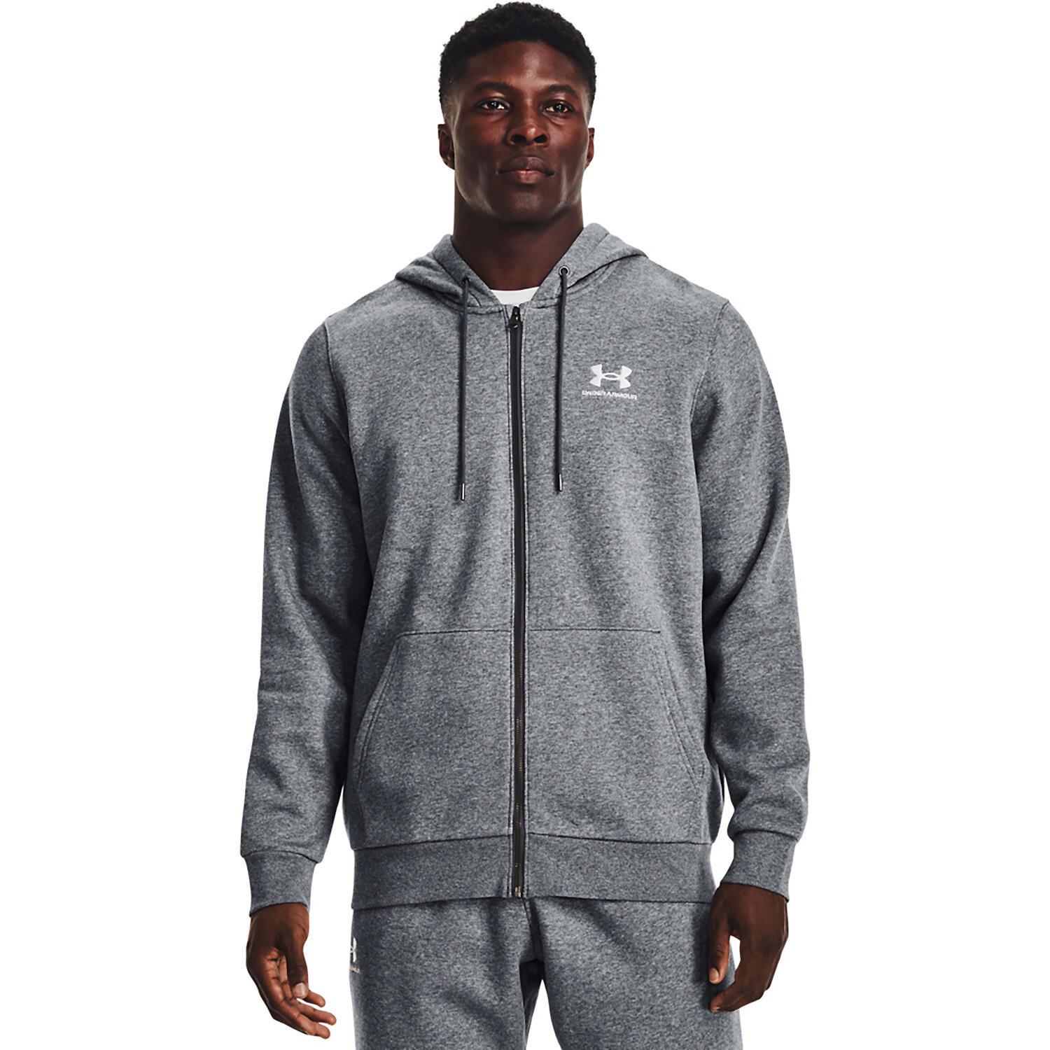 Felpa con cappuccio con zip intera Under Armour Essential Fleece 3/6