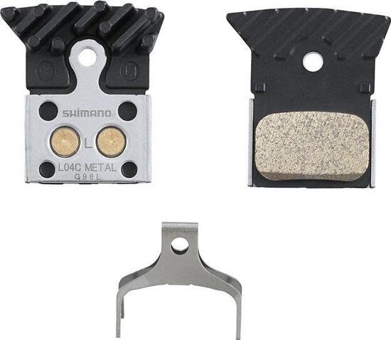 Jeu de plaquette de frein métalique ailettes refroidissement Shimano L04C