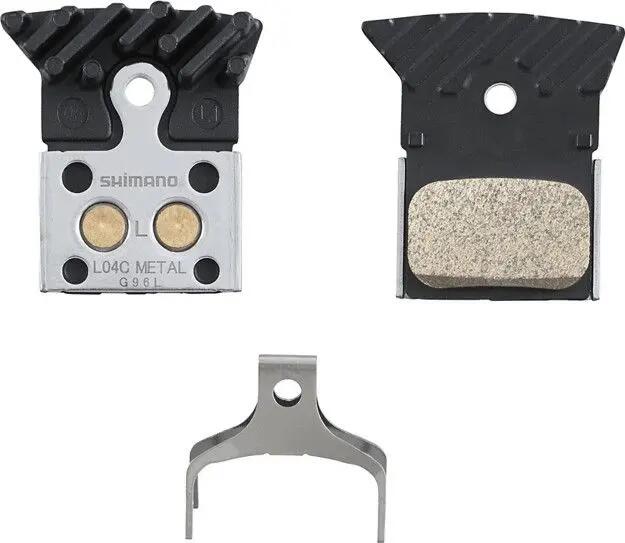 Pastillas de freno Shimano L04C-MF metálicas con aletas