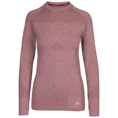 Trespass pelina dames longsleeve 1/2-rits roze l