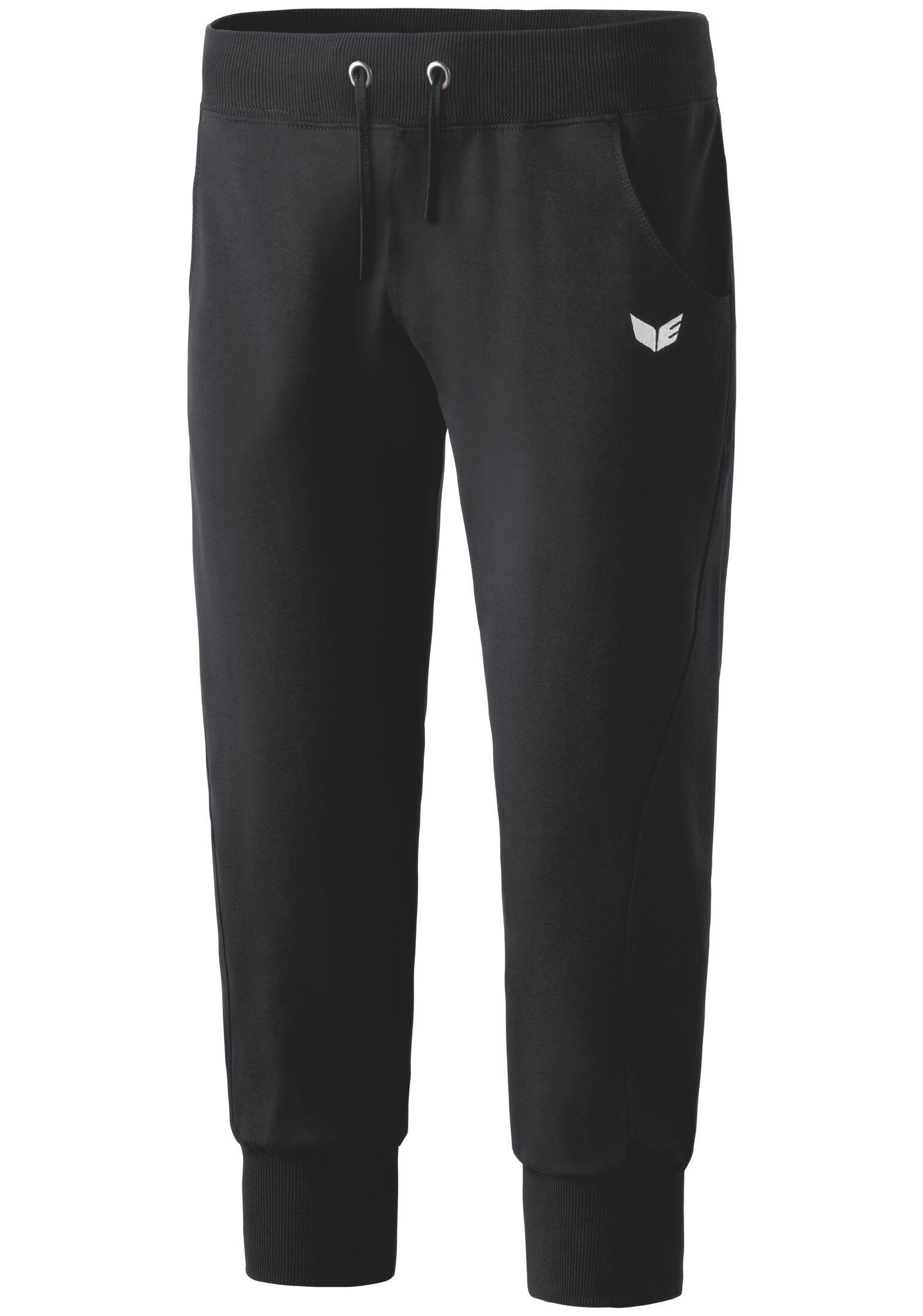 Pantaloni de sport decupați Erima, cu talie îngustă, negru