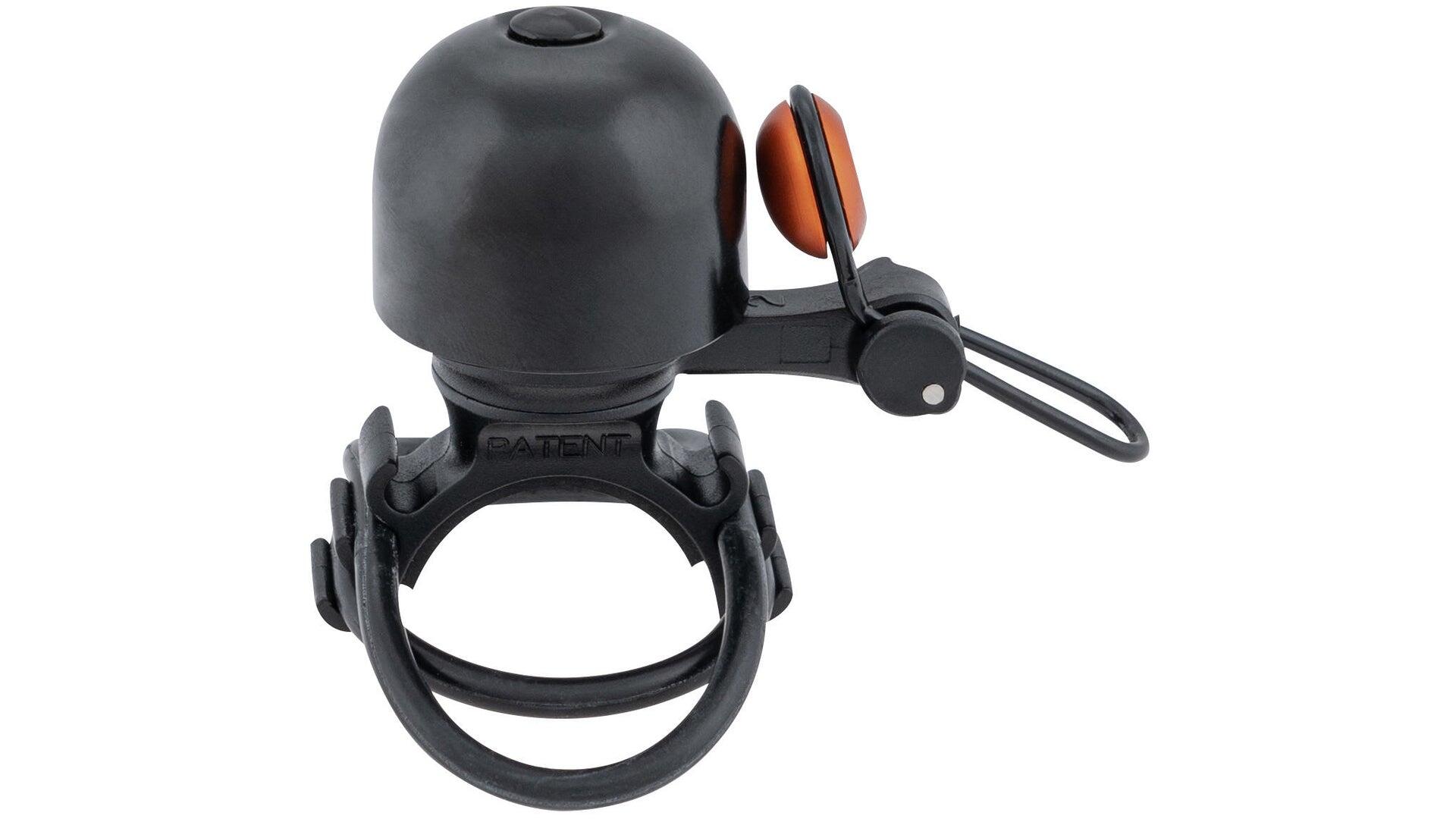 CONTEC Diamond Bing mini dzwonek rowerowy czarny/pomarańczowy