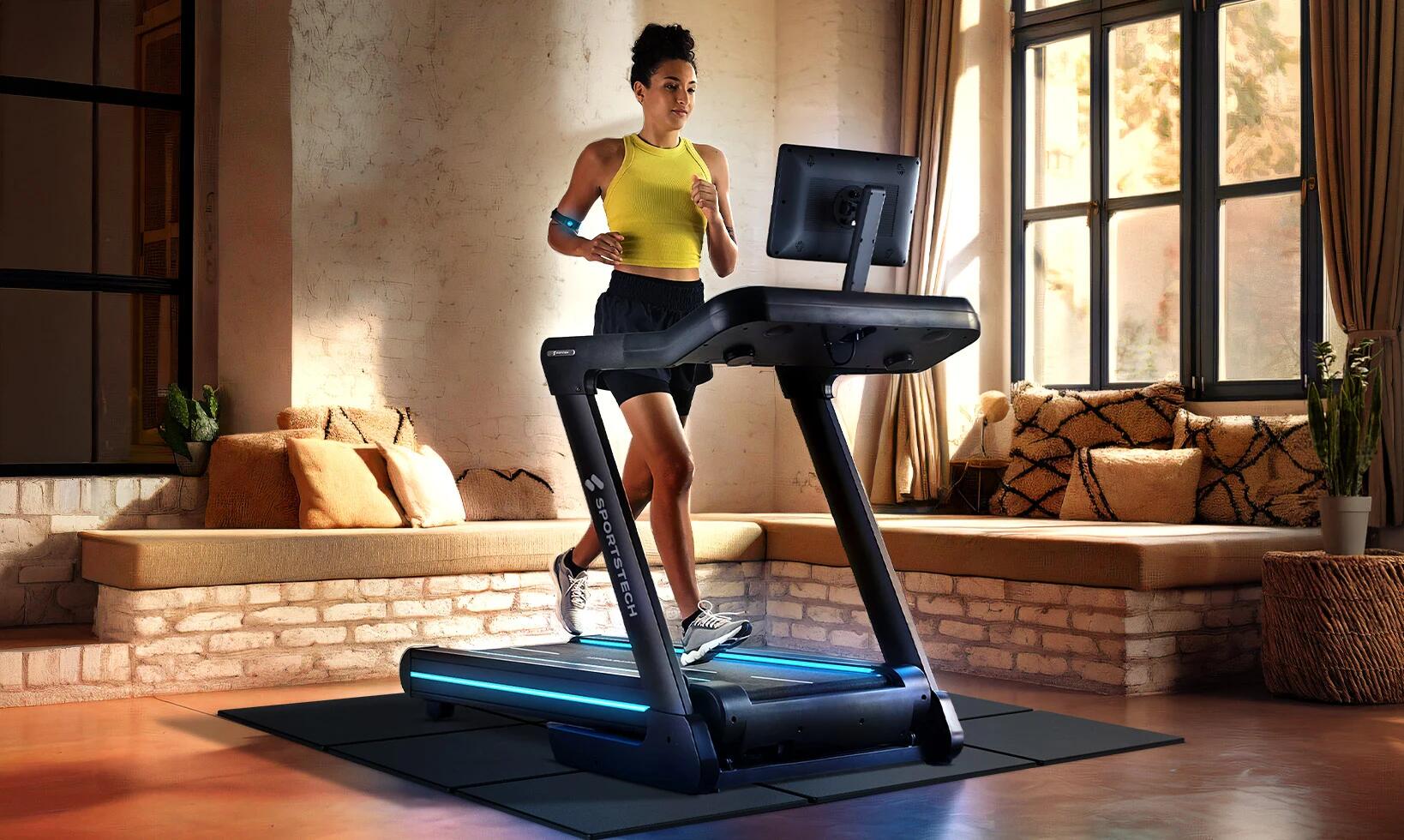Sportstech Tapis de course sTread Pro | Pliable | Jusqu'à 20 km/h avec inclinais 6/7