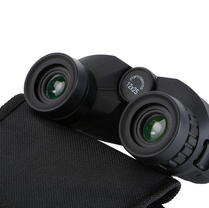 12x25 High Power HD BAK4 Prism Waterproof Binoculars