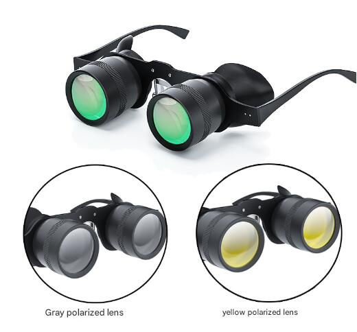 10x HD Telescope + Red and Grey Polarised Lens Binocular Glasses