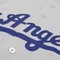 Maillot de Baseball MLB Los Angeles Dodgers Nike Replica Road Gris pour Homme 3/4