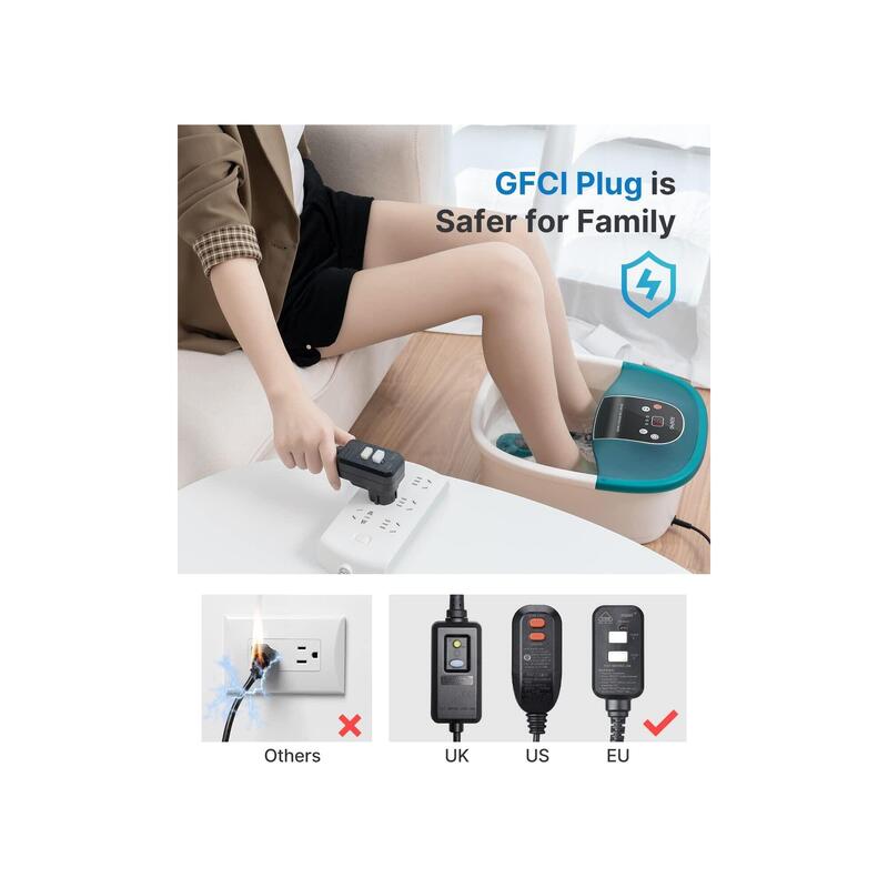 Cădiță de hidromasaj pentru picioare RENPHO X002, Spa cu încălzire