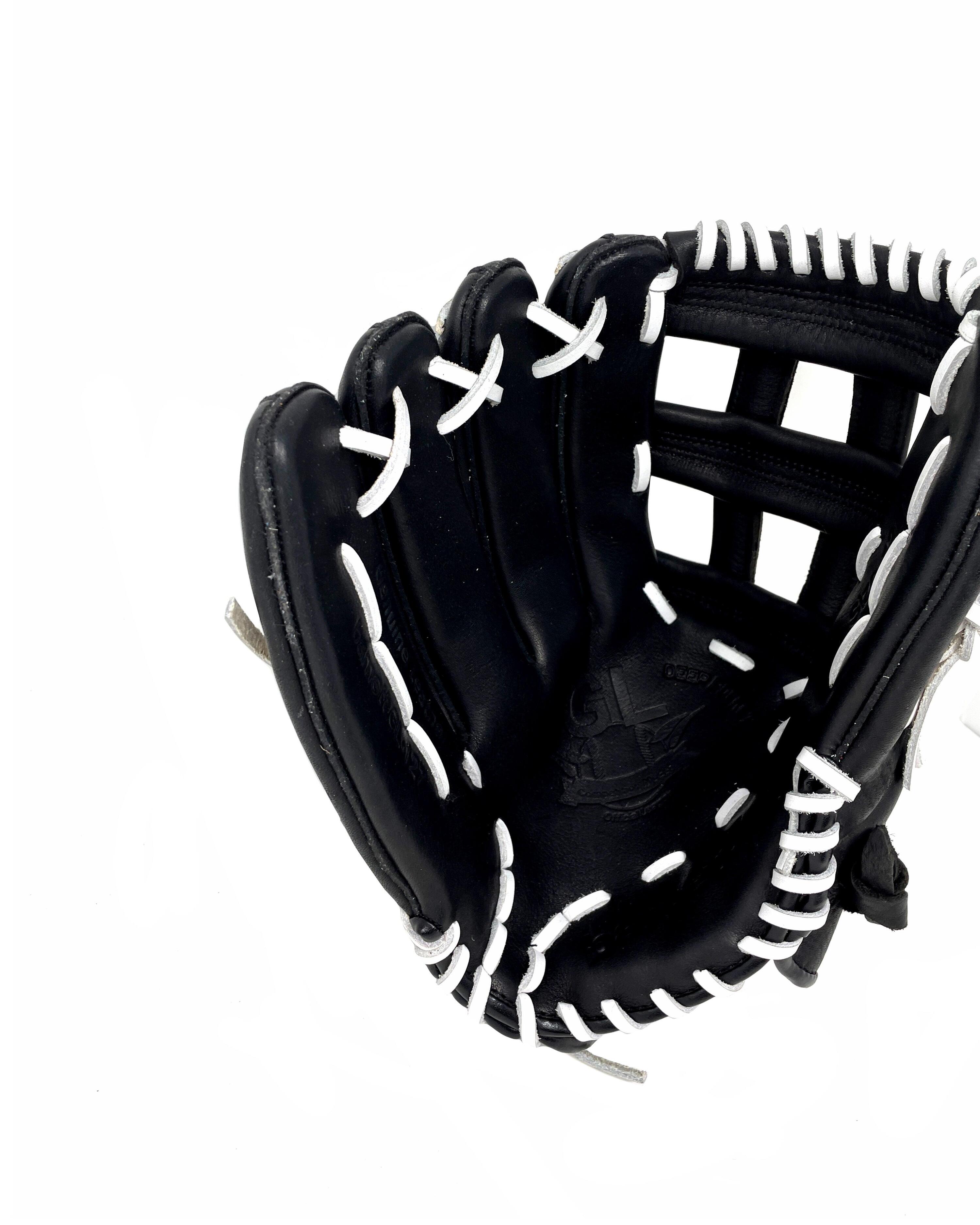 GL-127 Gant de baseball de compétition, Cuir 12.7" Noir 3/4
