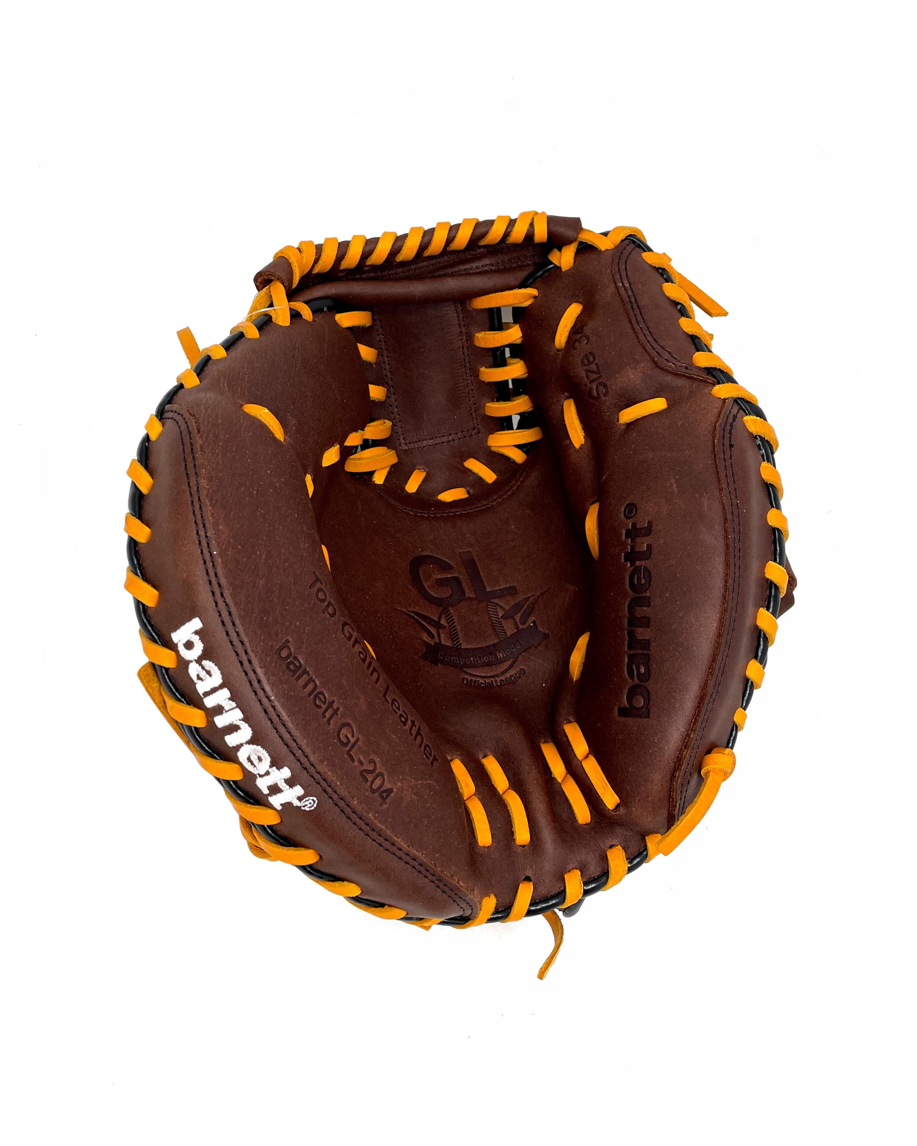 GL-204 gant de baseball cuir de catch pour adulte 34, Marron 3/4