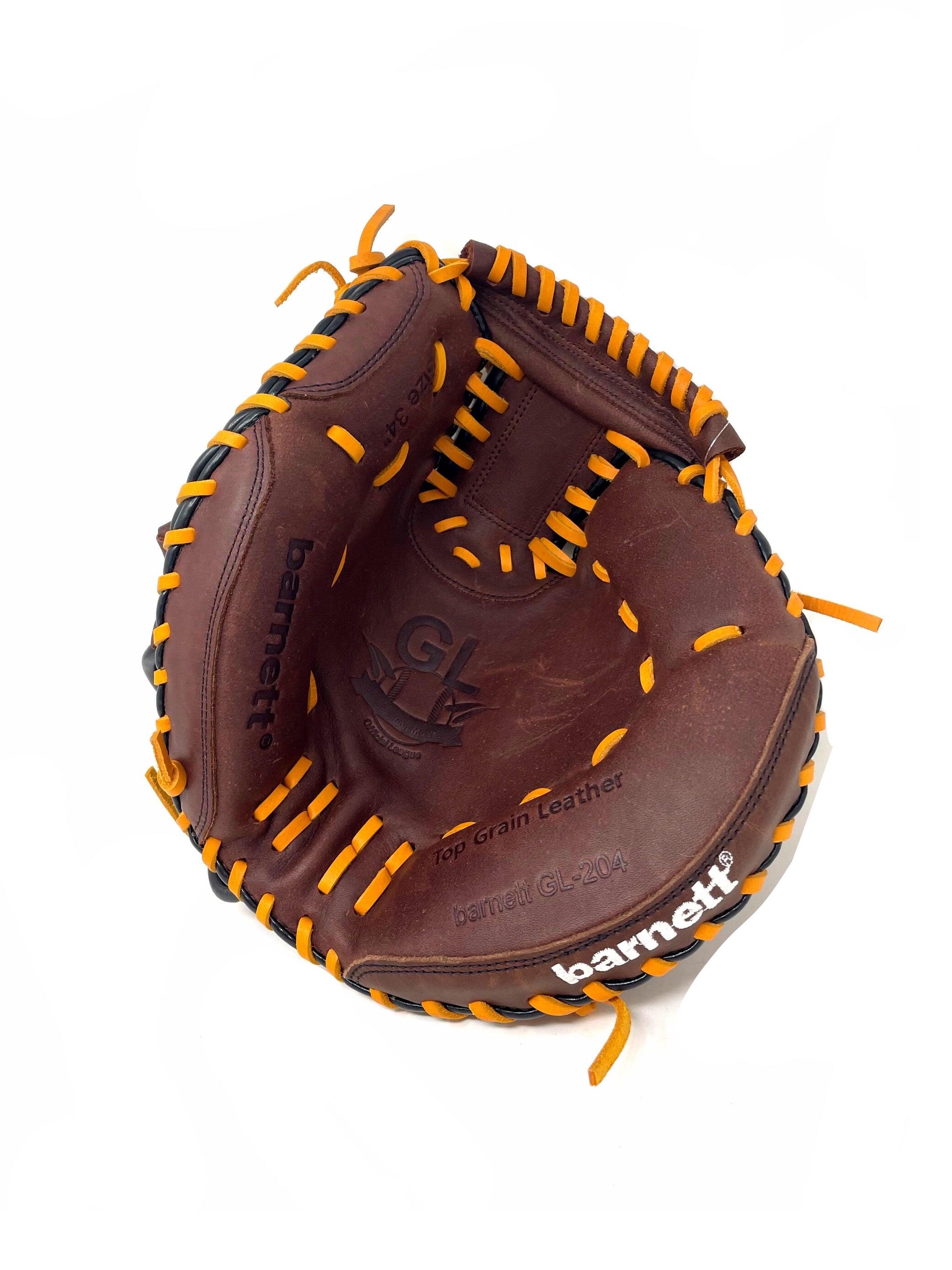 GL-204 gant de baseball cuir de catch pour adulte 34, Marron 4/4