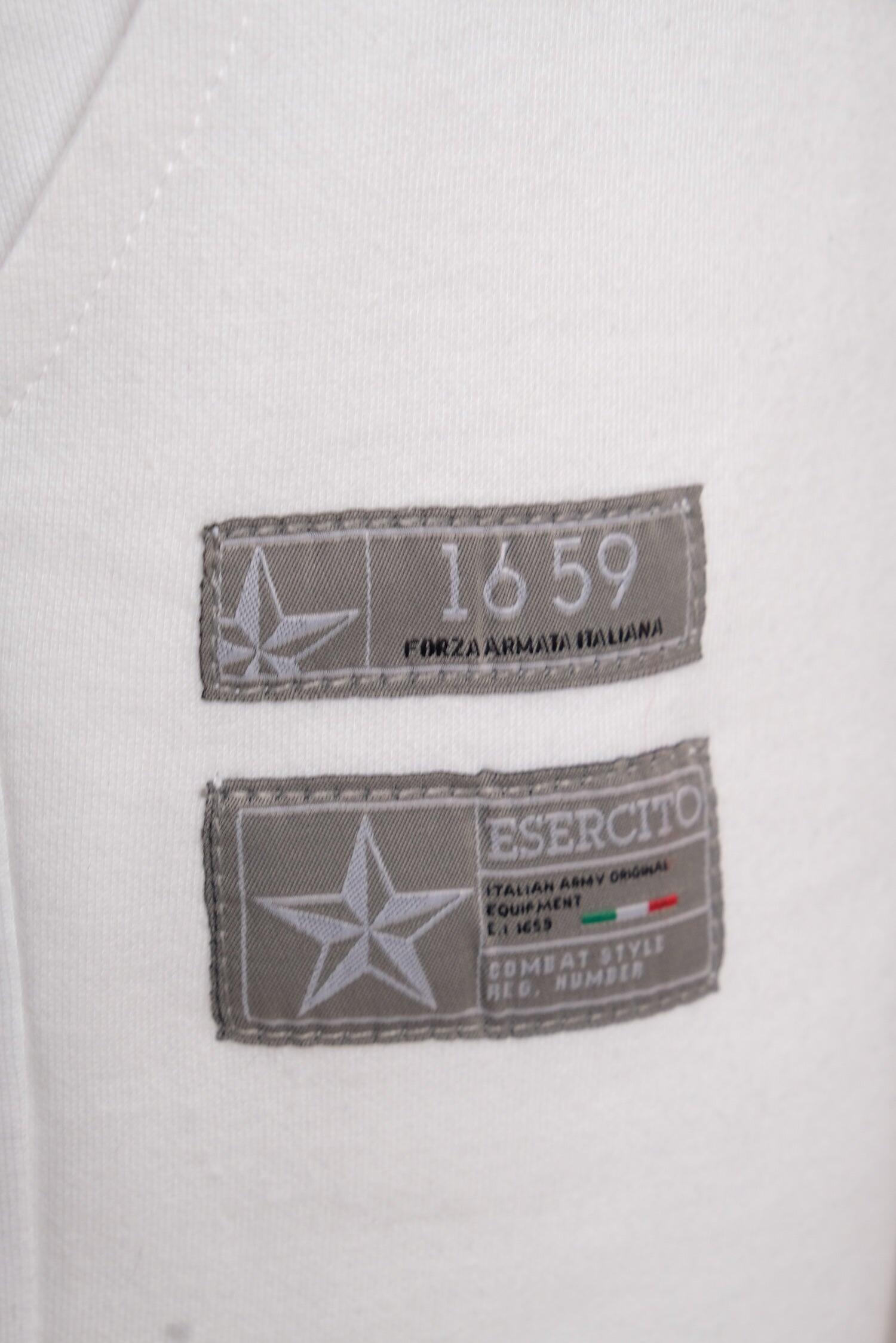 Pantaloni Esercito joggers con tasche bianchi uomo 3/4