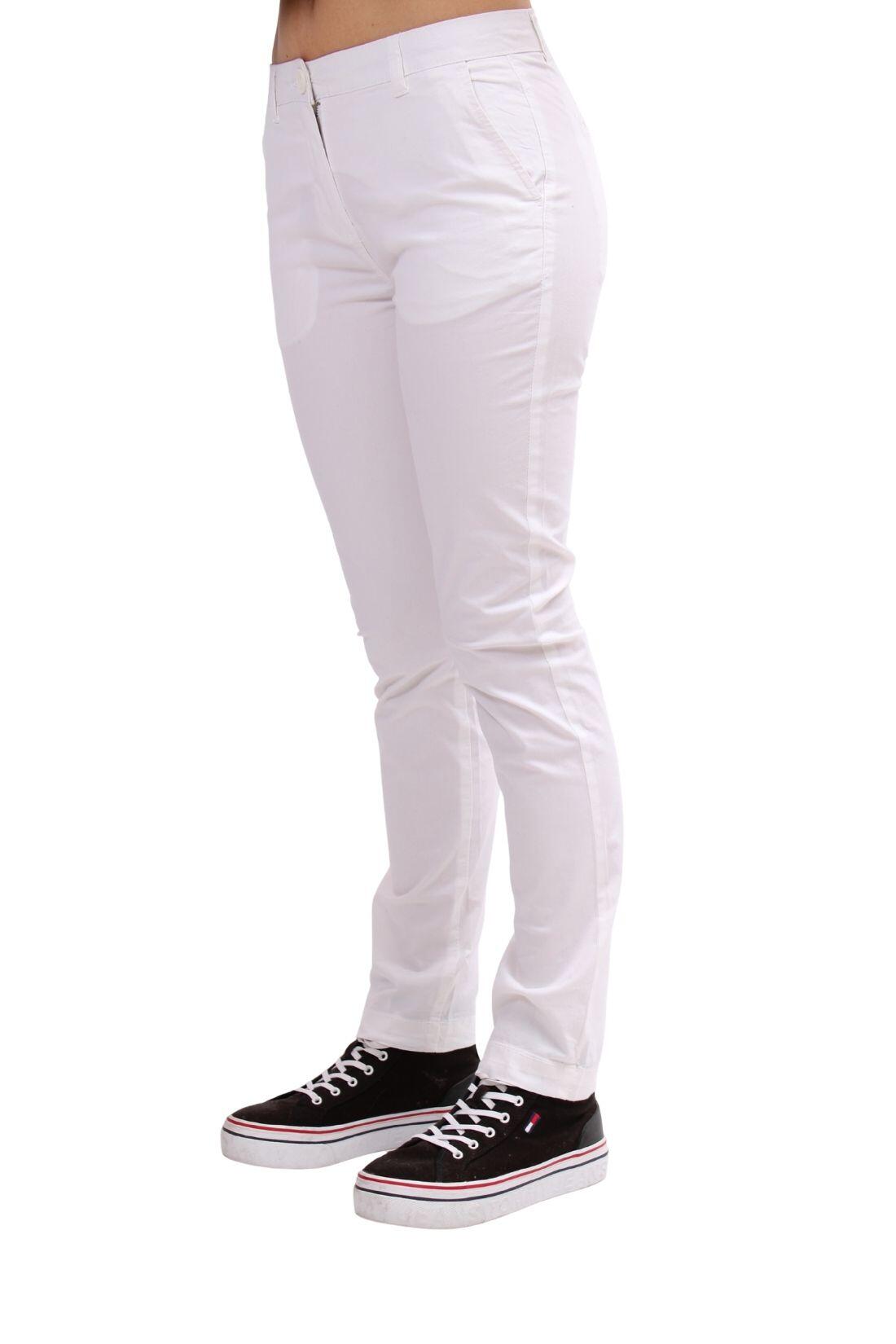 Chino donna slim con logo 4/4
