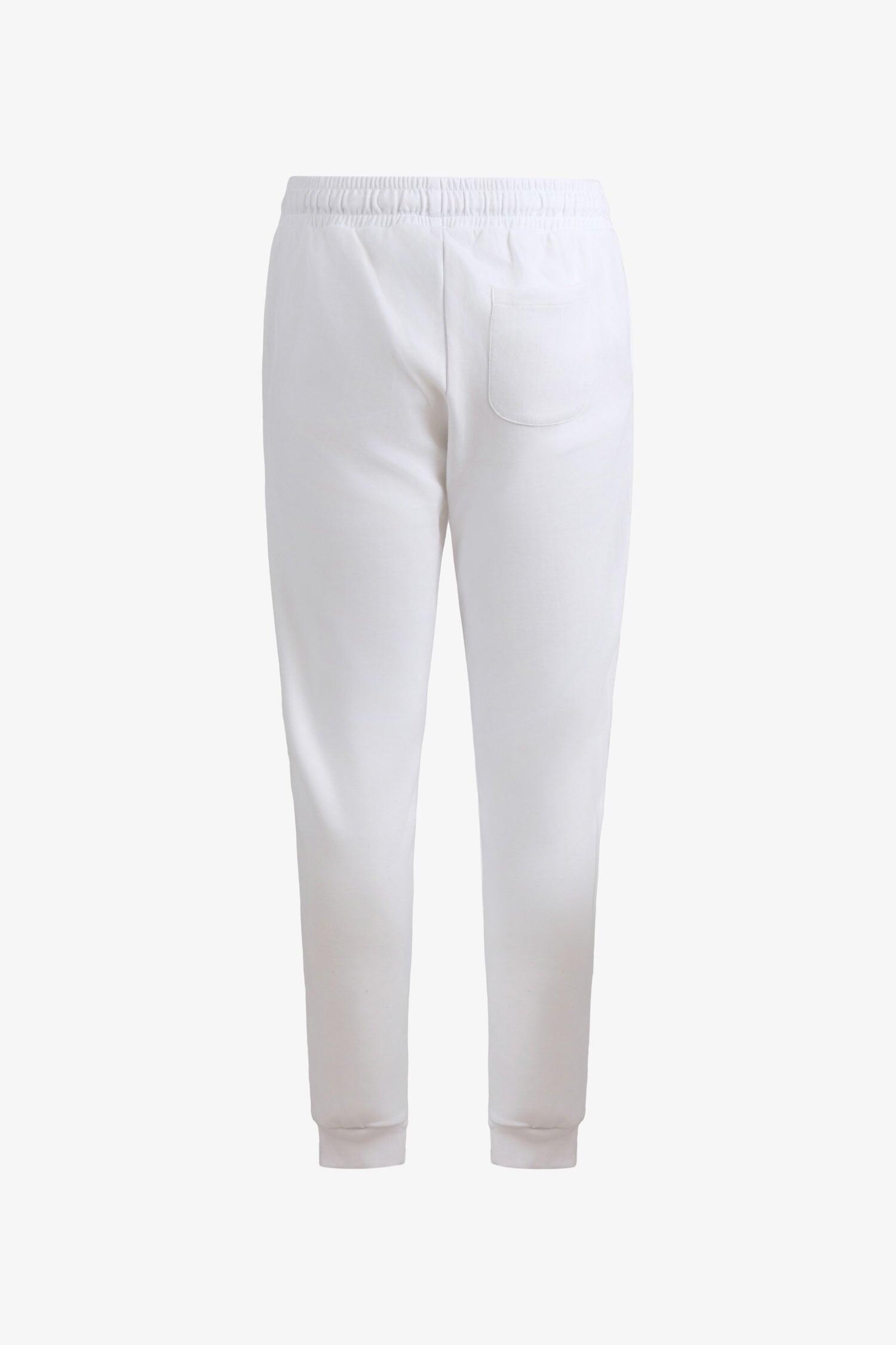 Pantaloni Esercito joggers con tasche bianchi uomo 2/4