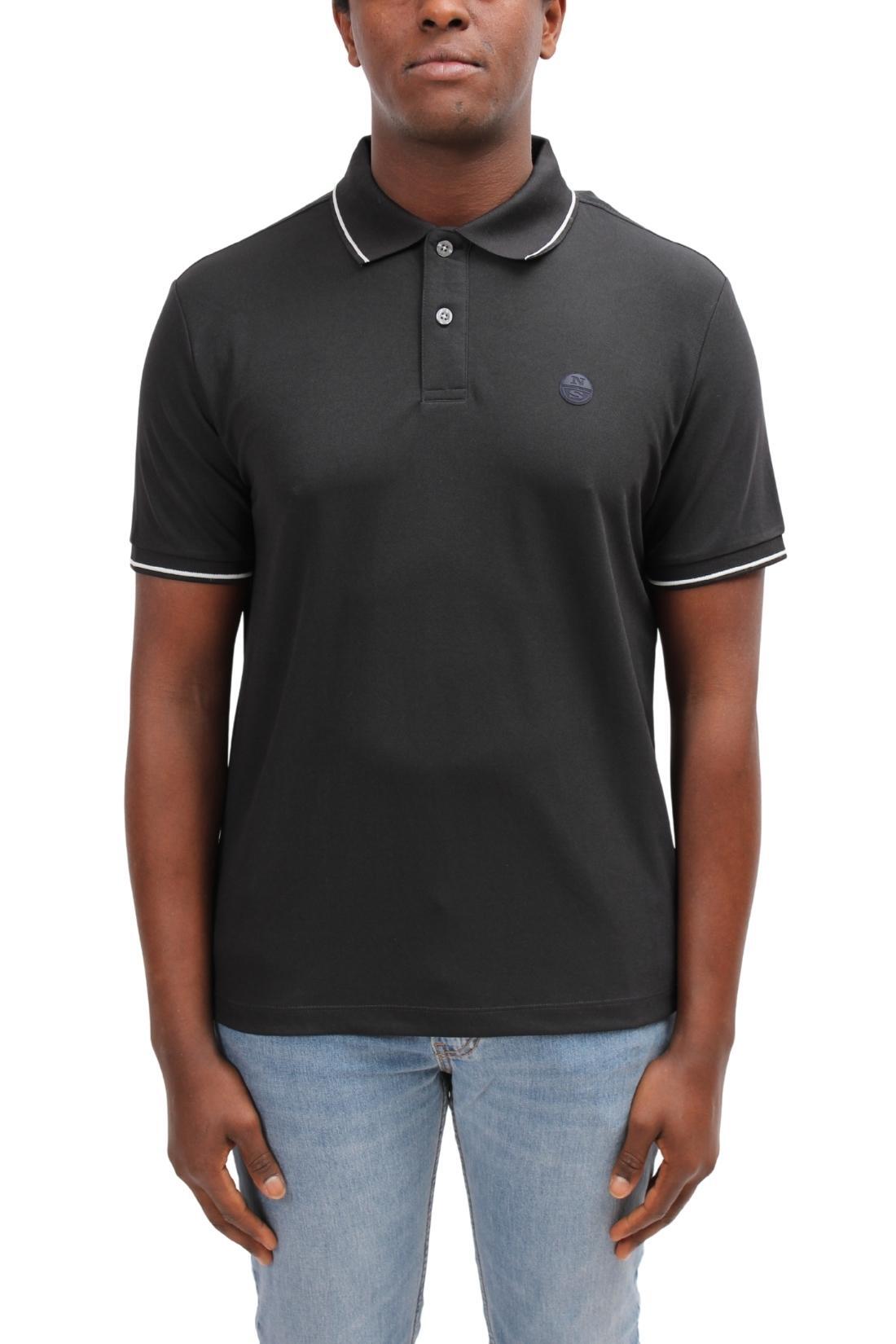 Polo uomo con patch logo 3/4