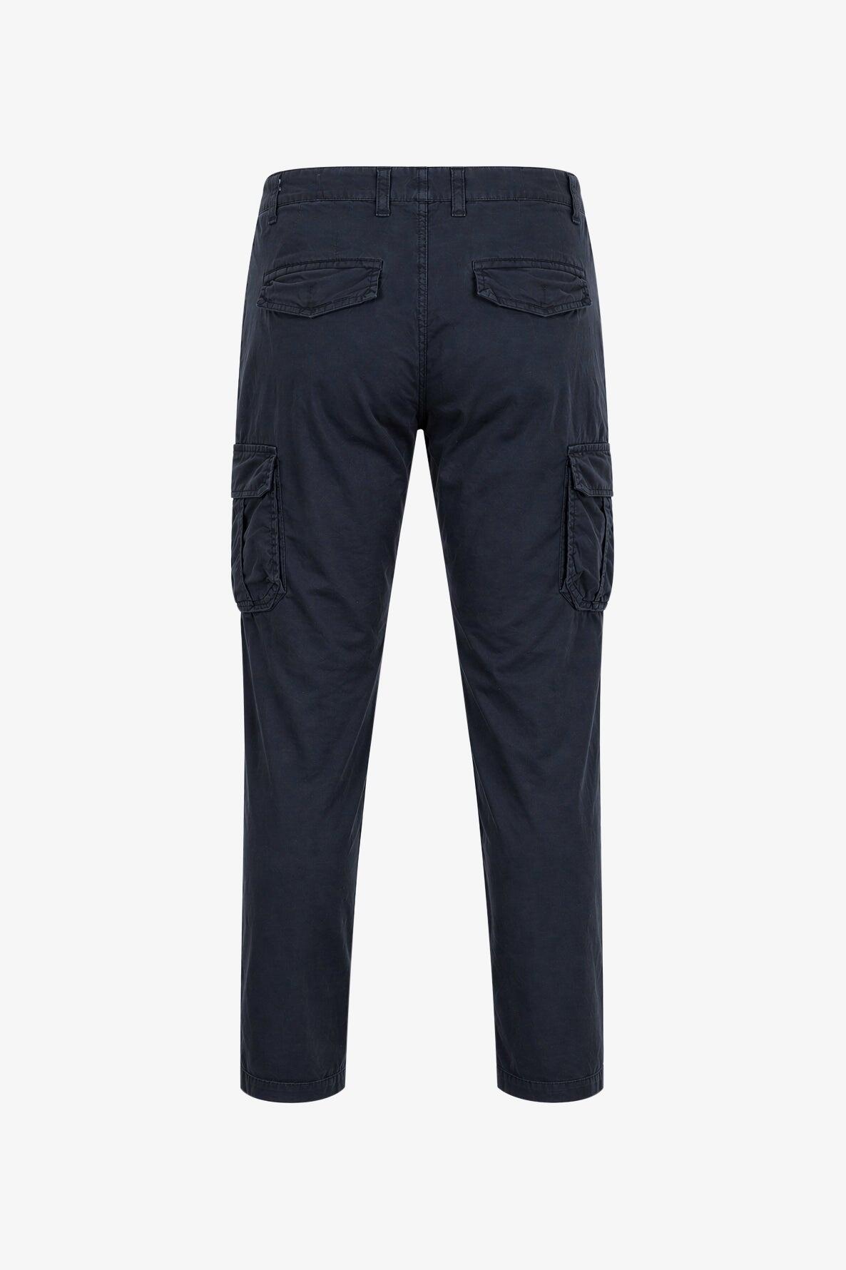 Pantaloni Esercito cargo con tasconi blu uomo 2/4