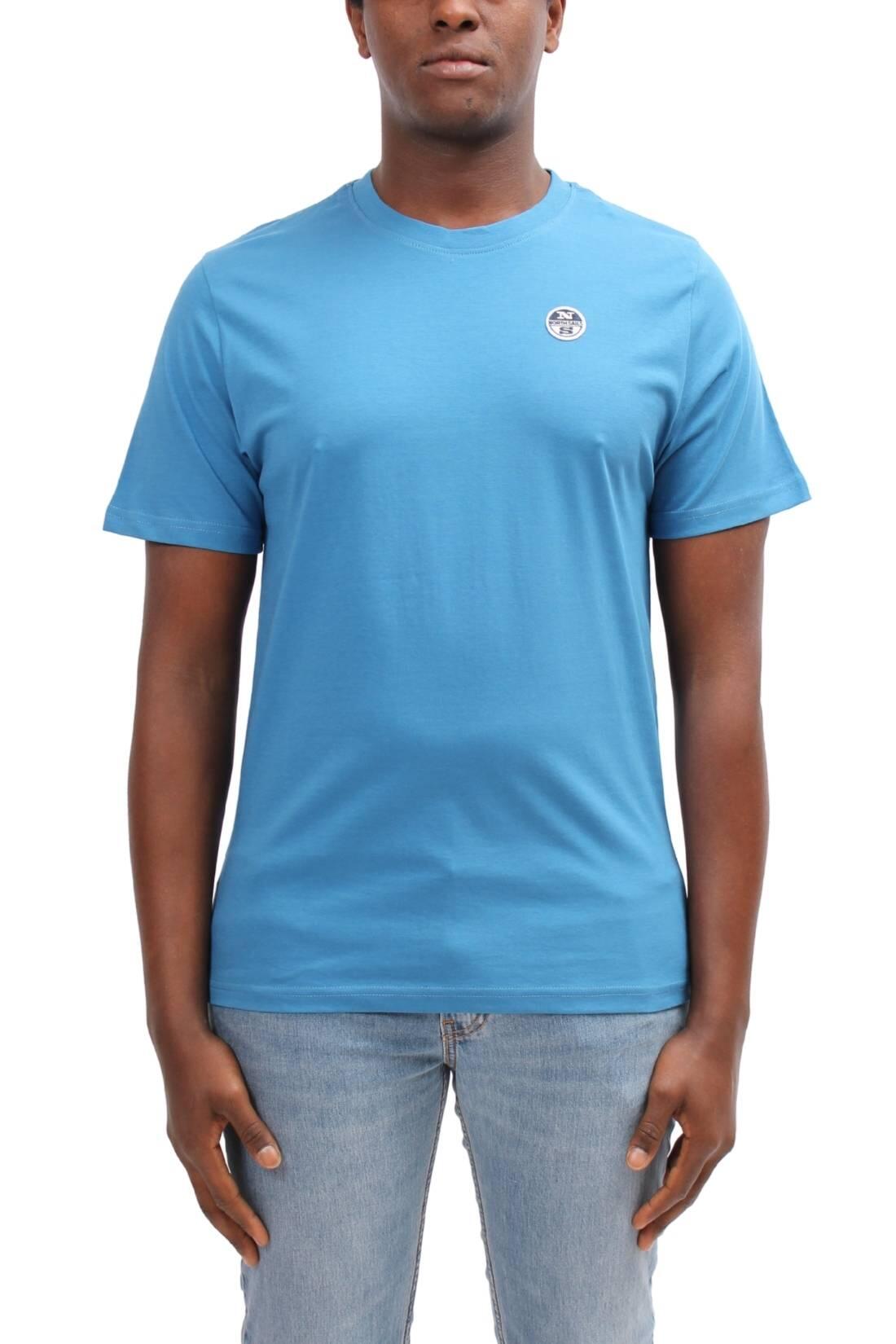T-shirt - Sportswear - Heren - Model met logo - Korte mouw - Royal blue 3/4