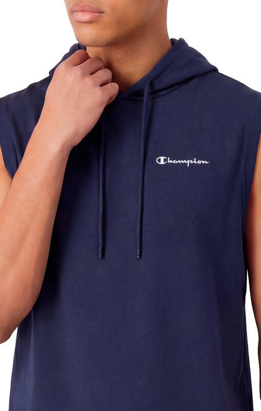 Canotta con cappuccio uomo Champion Icons Jersey di cotone leggero Blu M 3/3