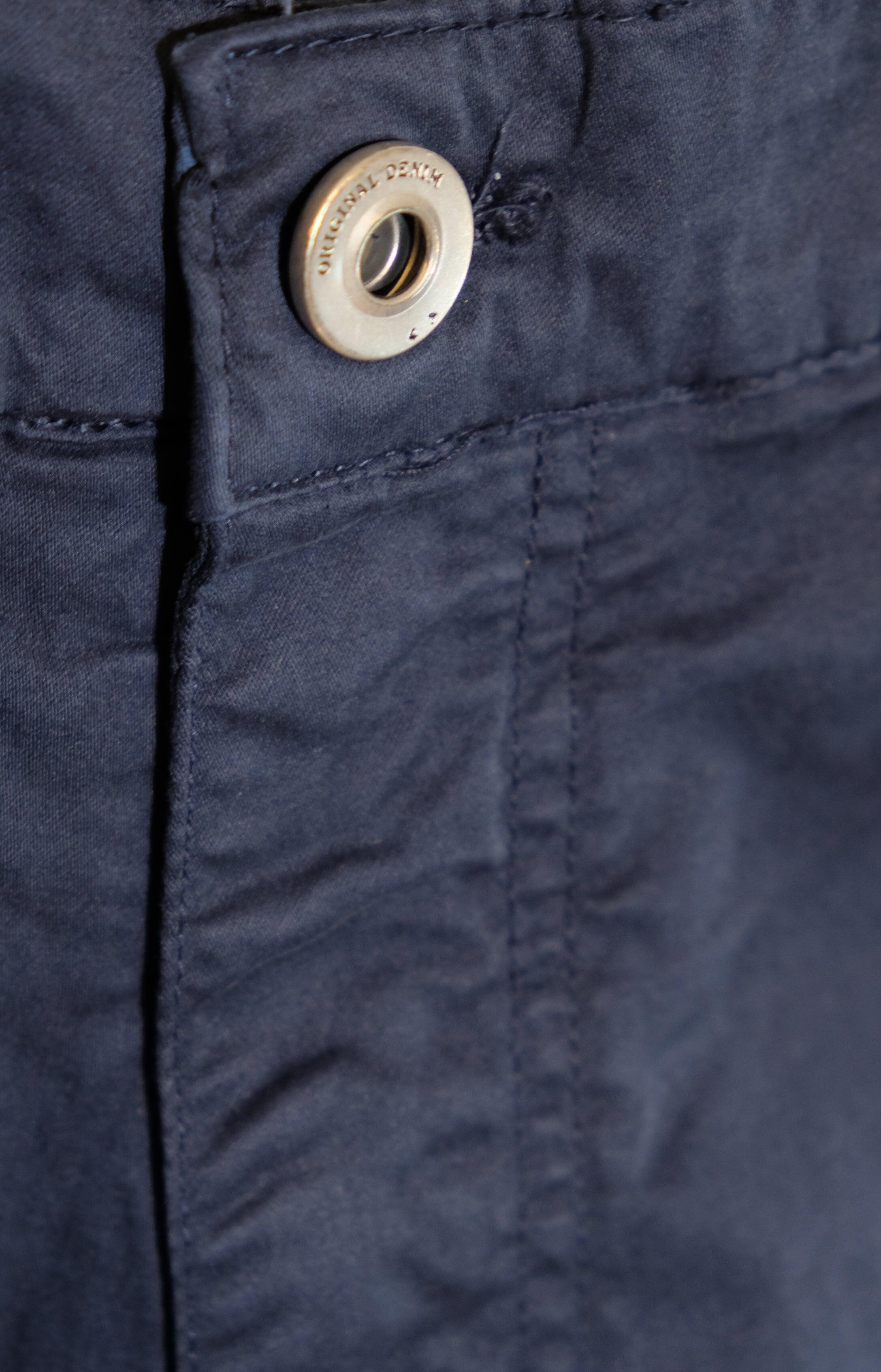Pantaloni Esercito cargo con tasconi blu uomo 4/4