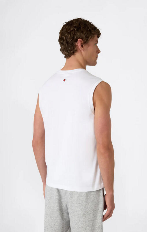 Champion Smanicato in Cotone da Uomo Icons, Regular, Bianco S 2/3