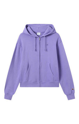 Champion Felpa Donna Oversize Cappuccio e Zip Icons Viola con Tasche Casual XL