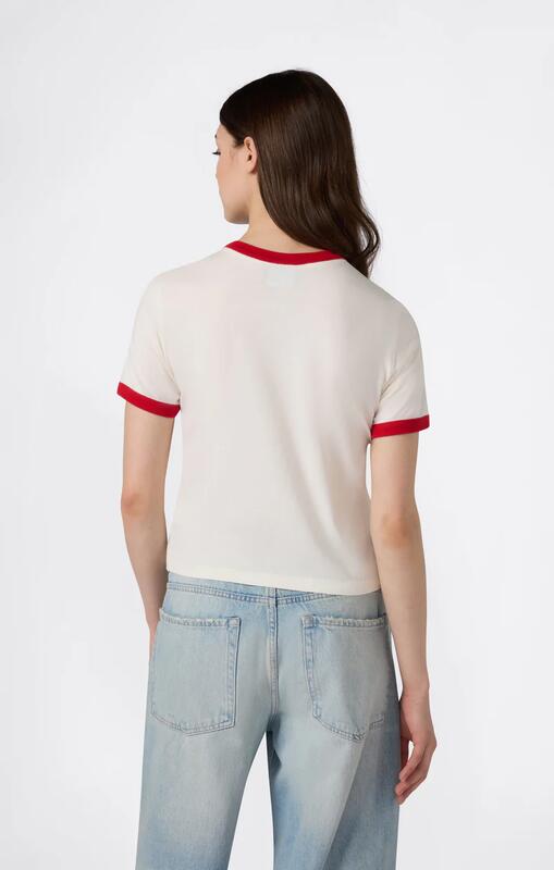 T-shirt crop donna Champion girocollo – top manica corta casual  Panna ys162 M 2/2
