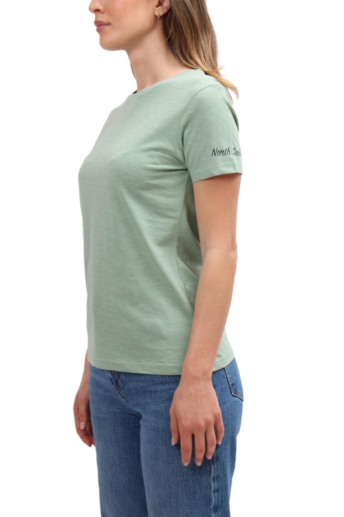 T-shirt donna in cotone organico fiammato 4/4