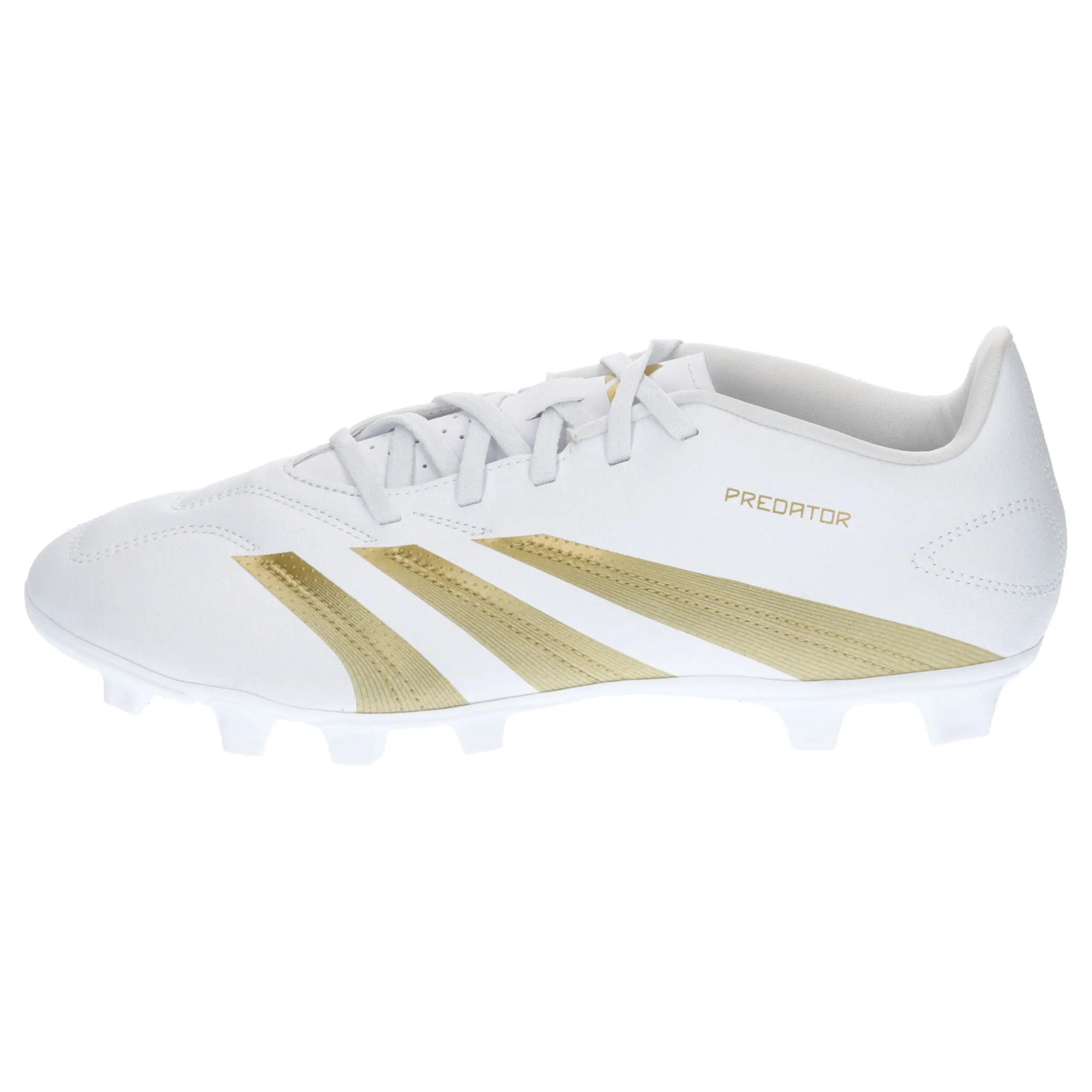 Chuteiras adidas Predator Club FG Branco/Dourado 10/15