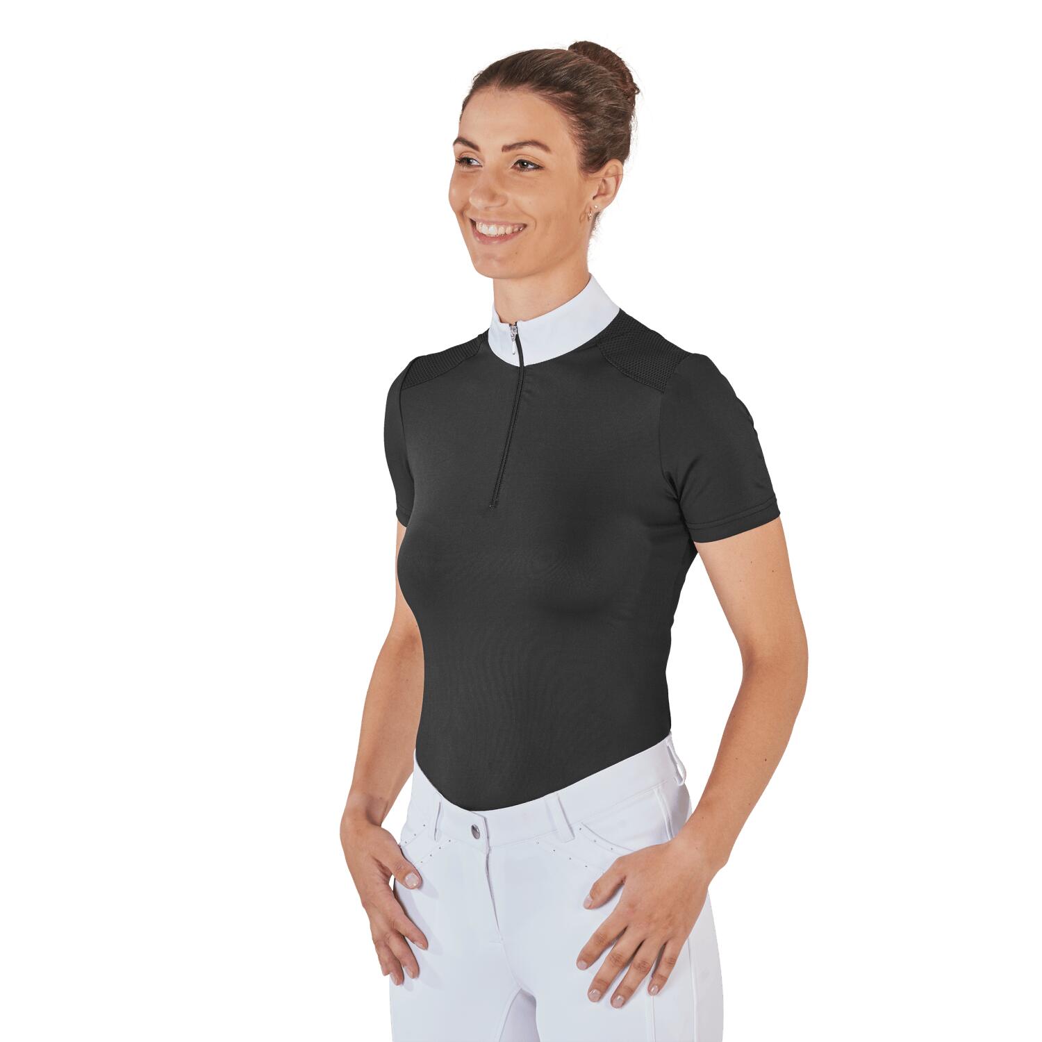 Turniershirt Damen Zamora schwarz 3/4