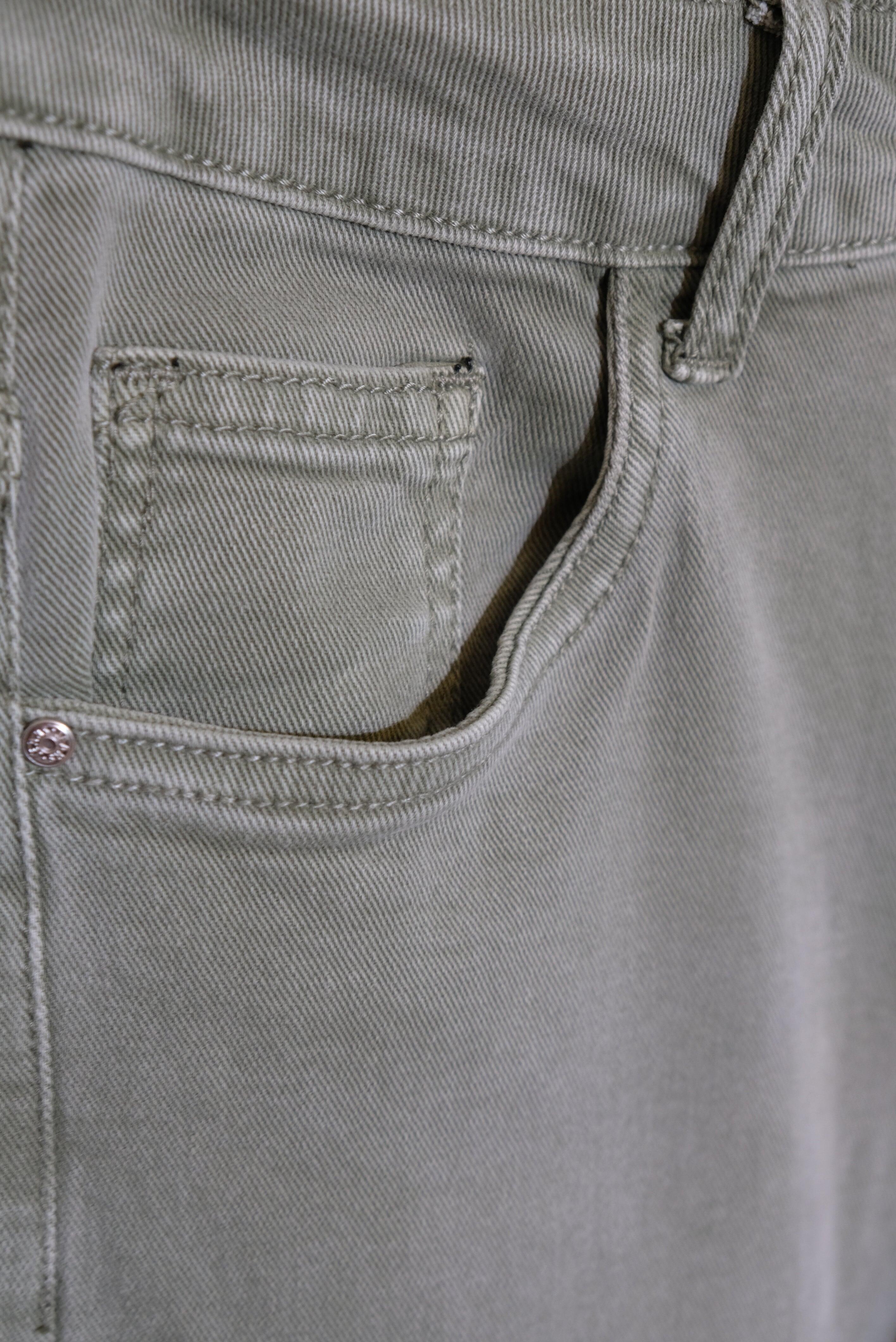 Pantaloni Esercito wide leg denim verde donna 3/3