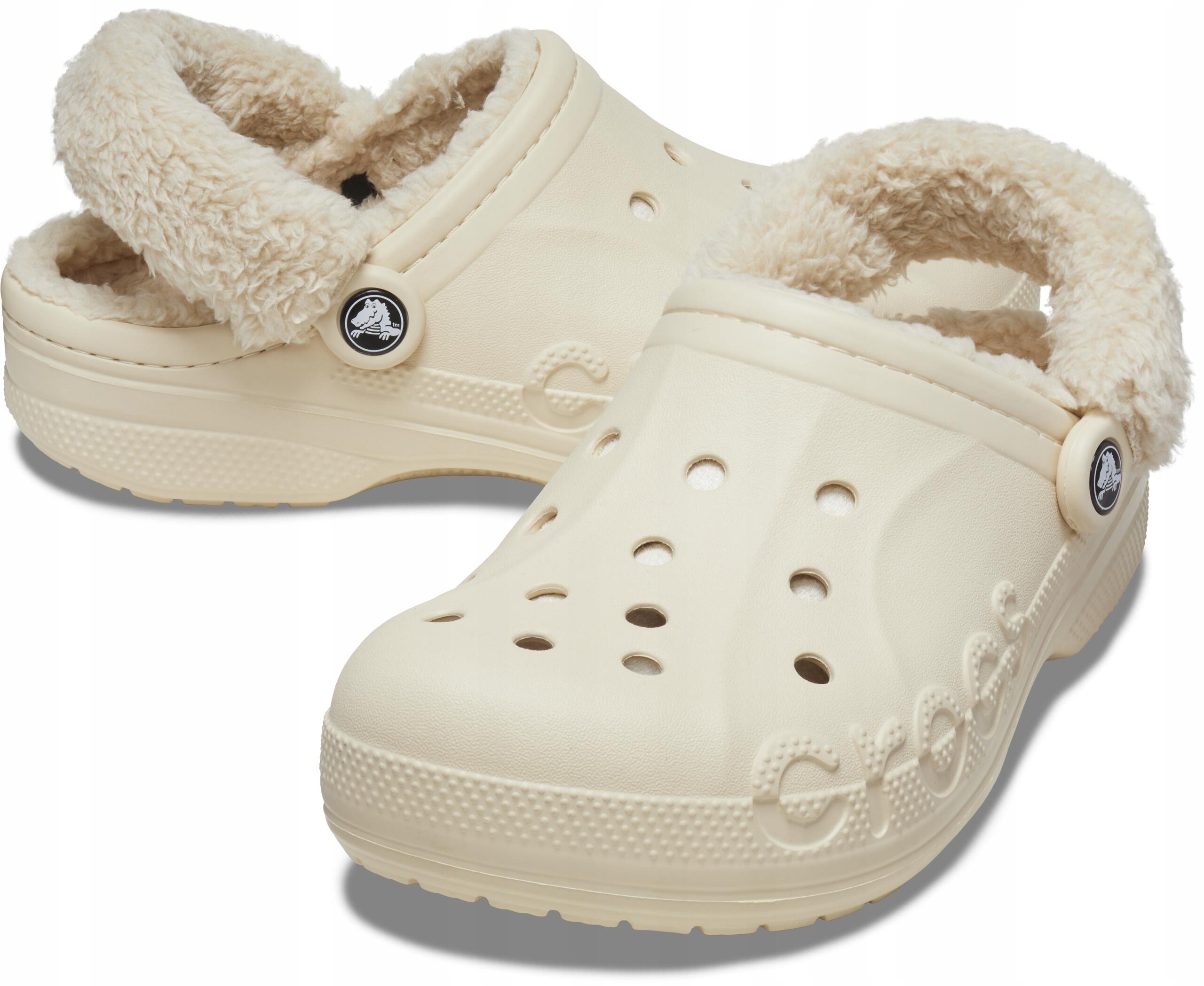 Chodaki Dla Dorosłych Crocs Baya Lined Fuzz Strap Clog 3/6