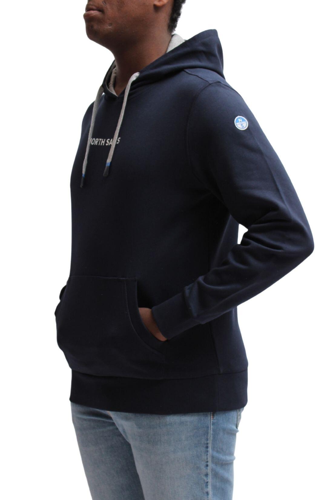 Felpa uomo con cappuccio e logo 4/4