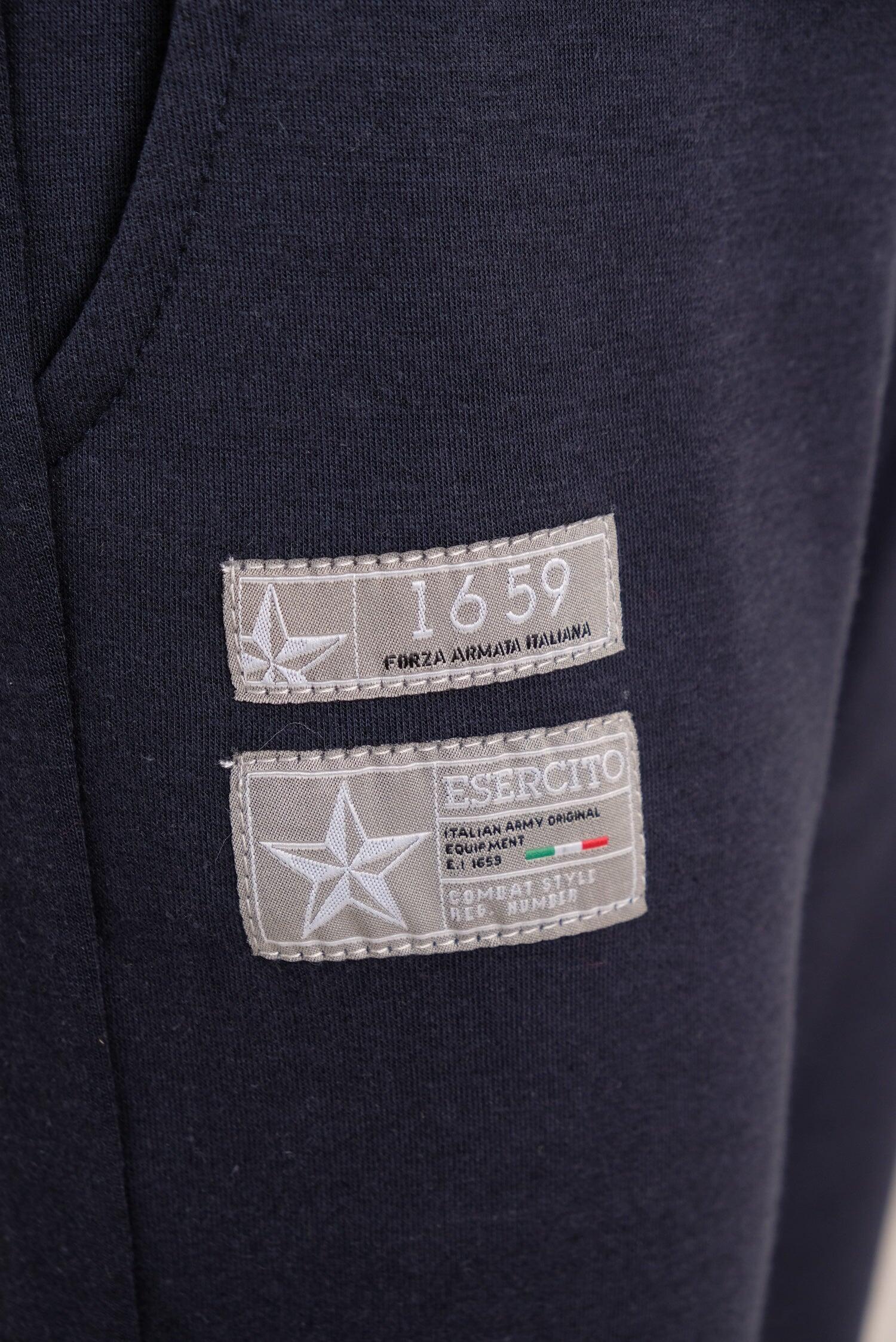 Pantaloni Esercito joggers con tasche blu uomo 3/4
