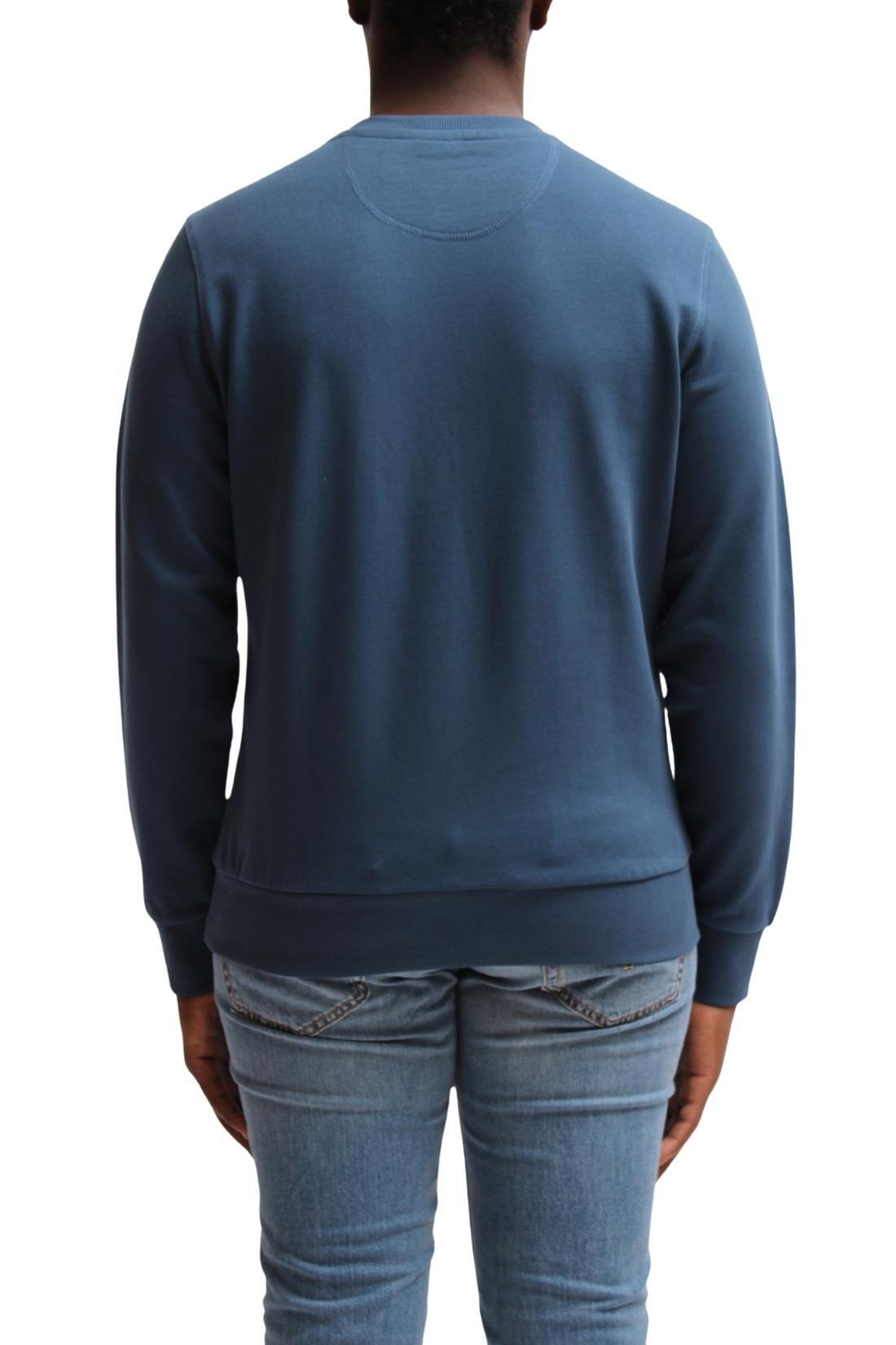 Sudadera de hombre - Sportswear - Jersey cuello redondo - algodón 100% - Azul 1/4