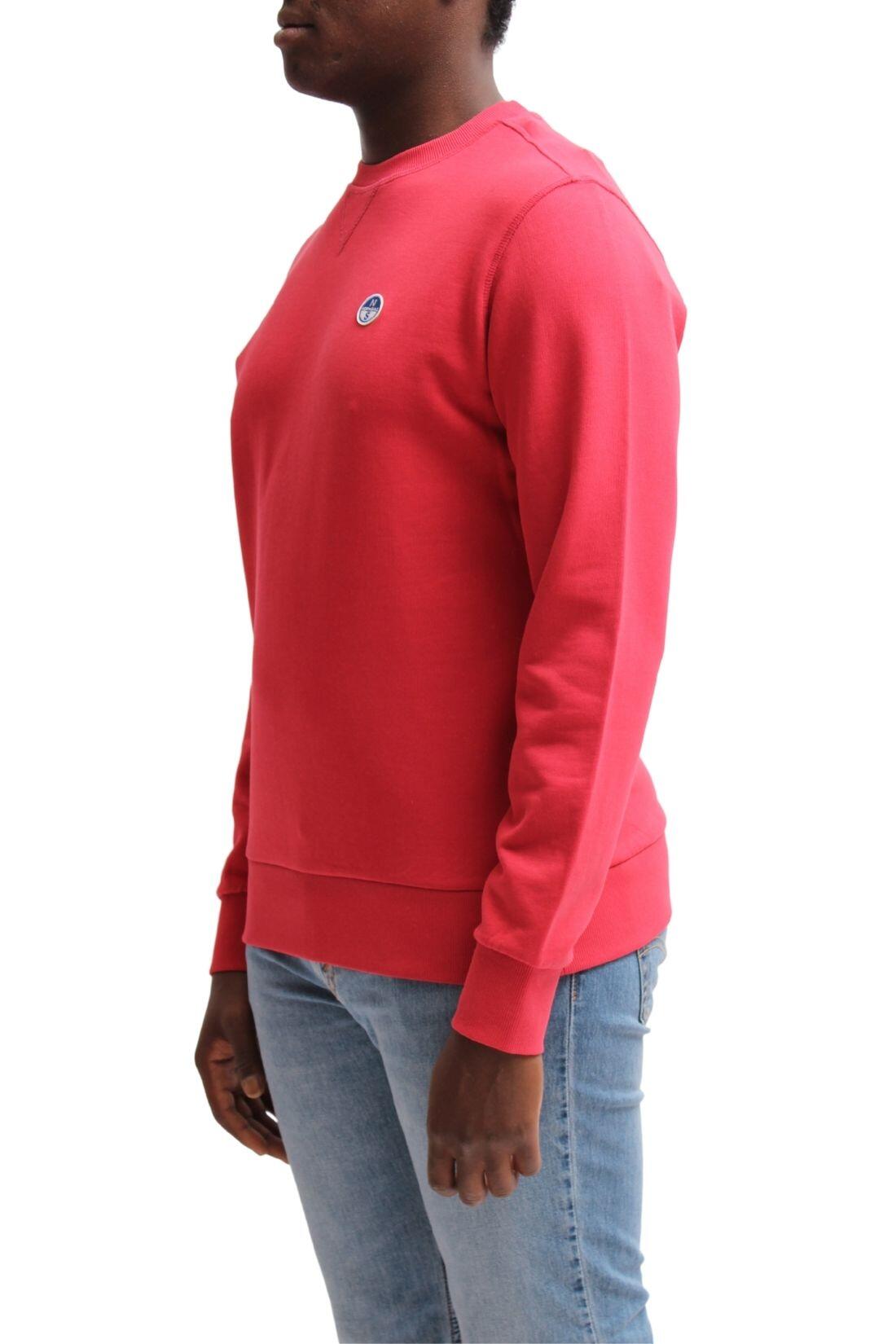 sweatshirt - sportswear - homme - coupe regular, col rond, logo - red 4/4