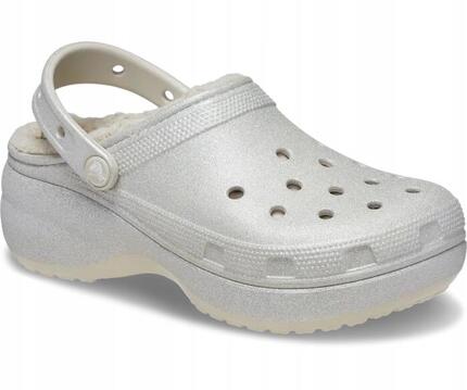 Chodaki Dla Dorosłych Crocs Classic Platform Glitter Lined Clog