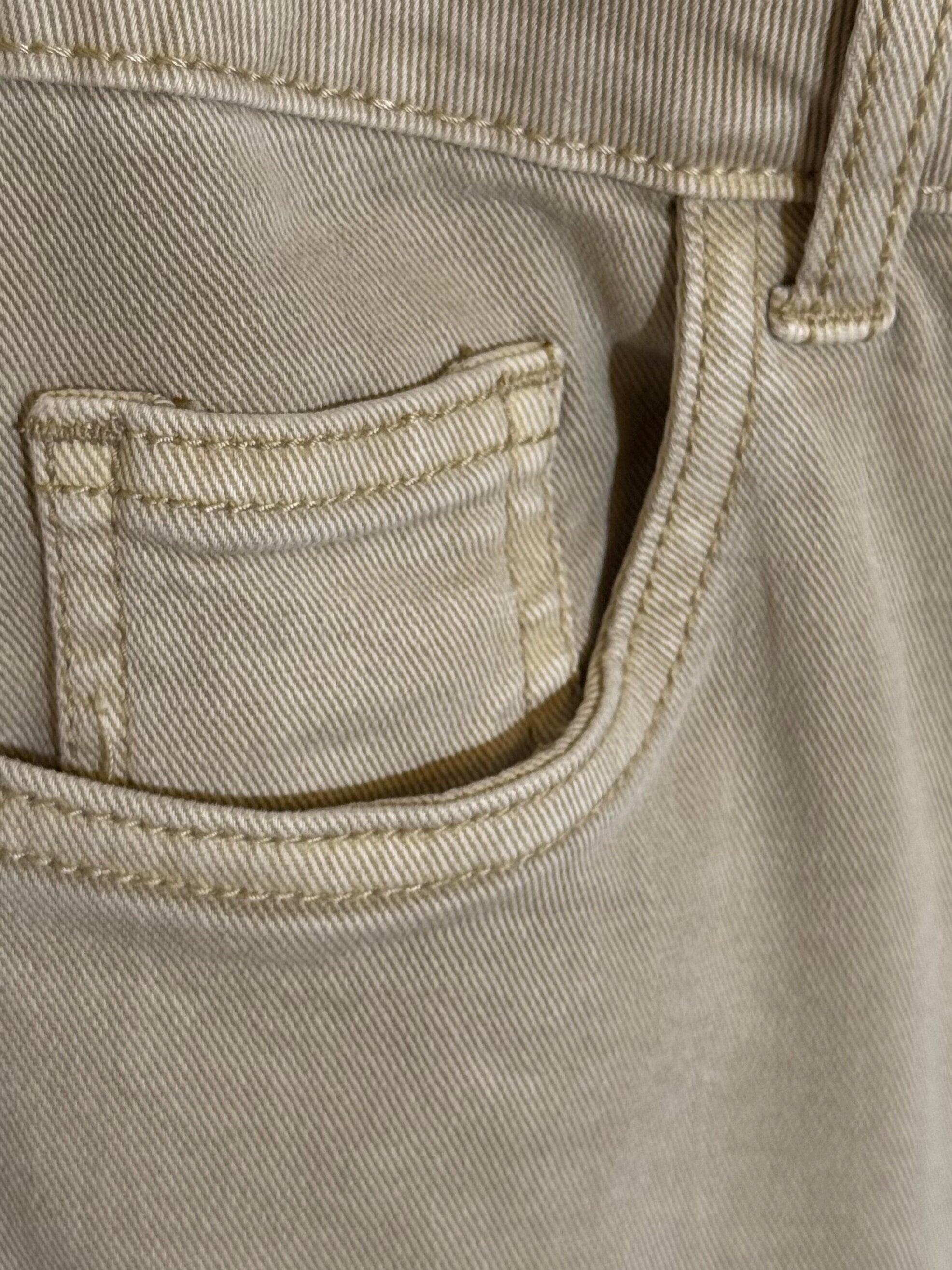 Pantaloni Esercito wide leg denim khaki donna 3/3