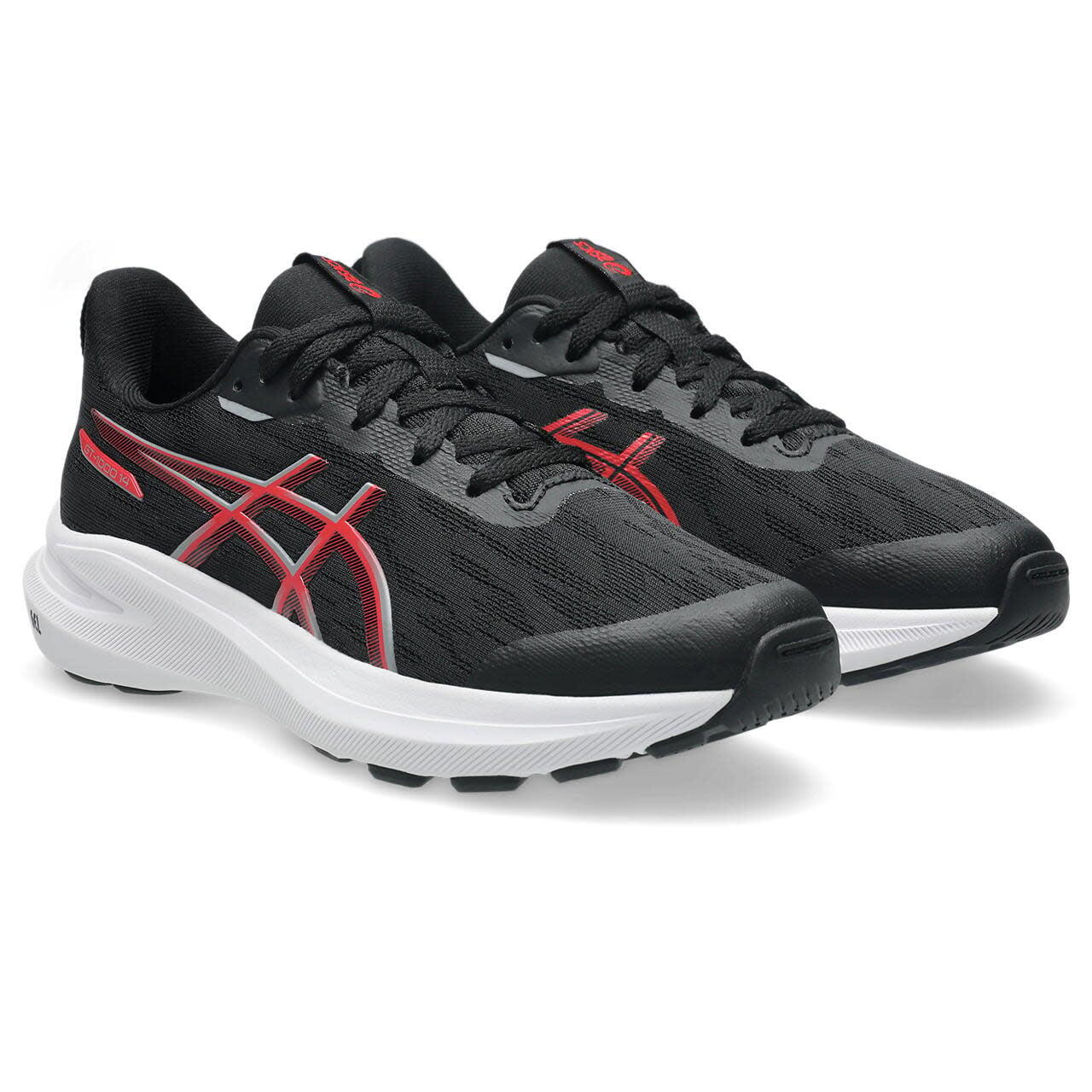 Calcado De Corrida Crianças, Unissex - ASICS GT-1000 14 GS - Black/Red 2/6