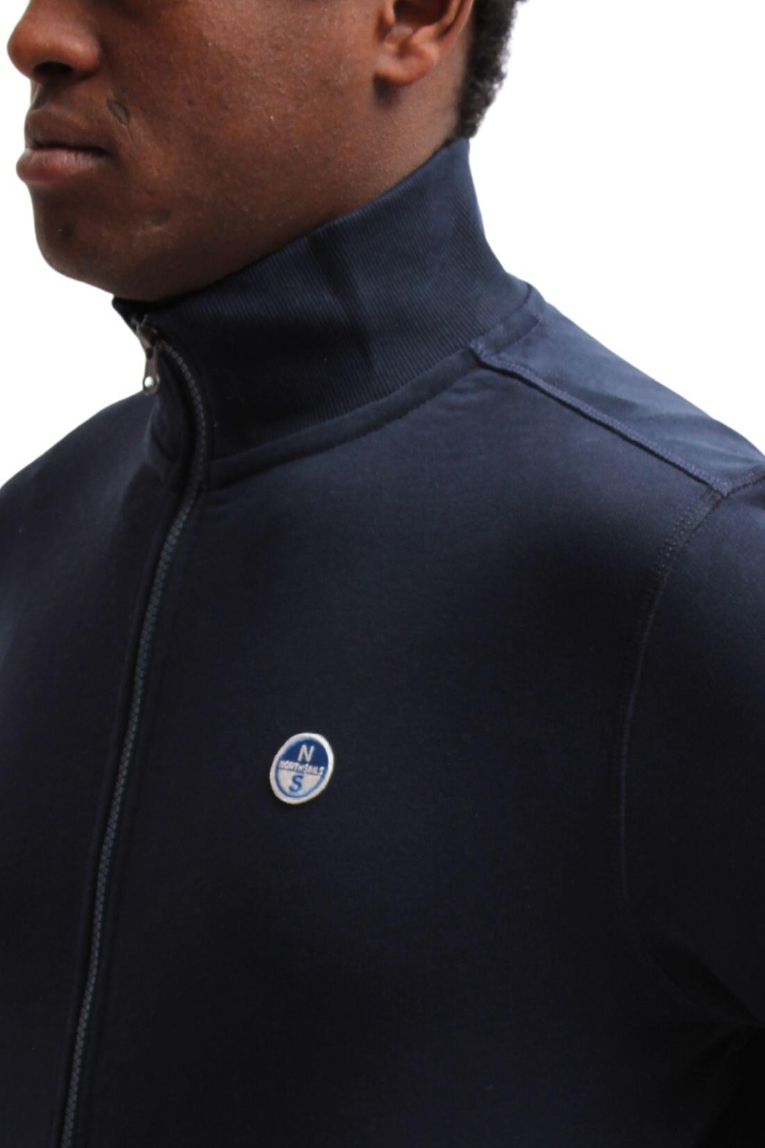 Felpa uomo con zip e logo 2/4