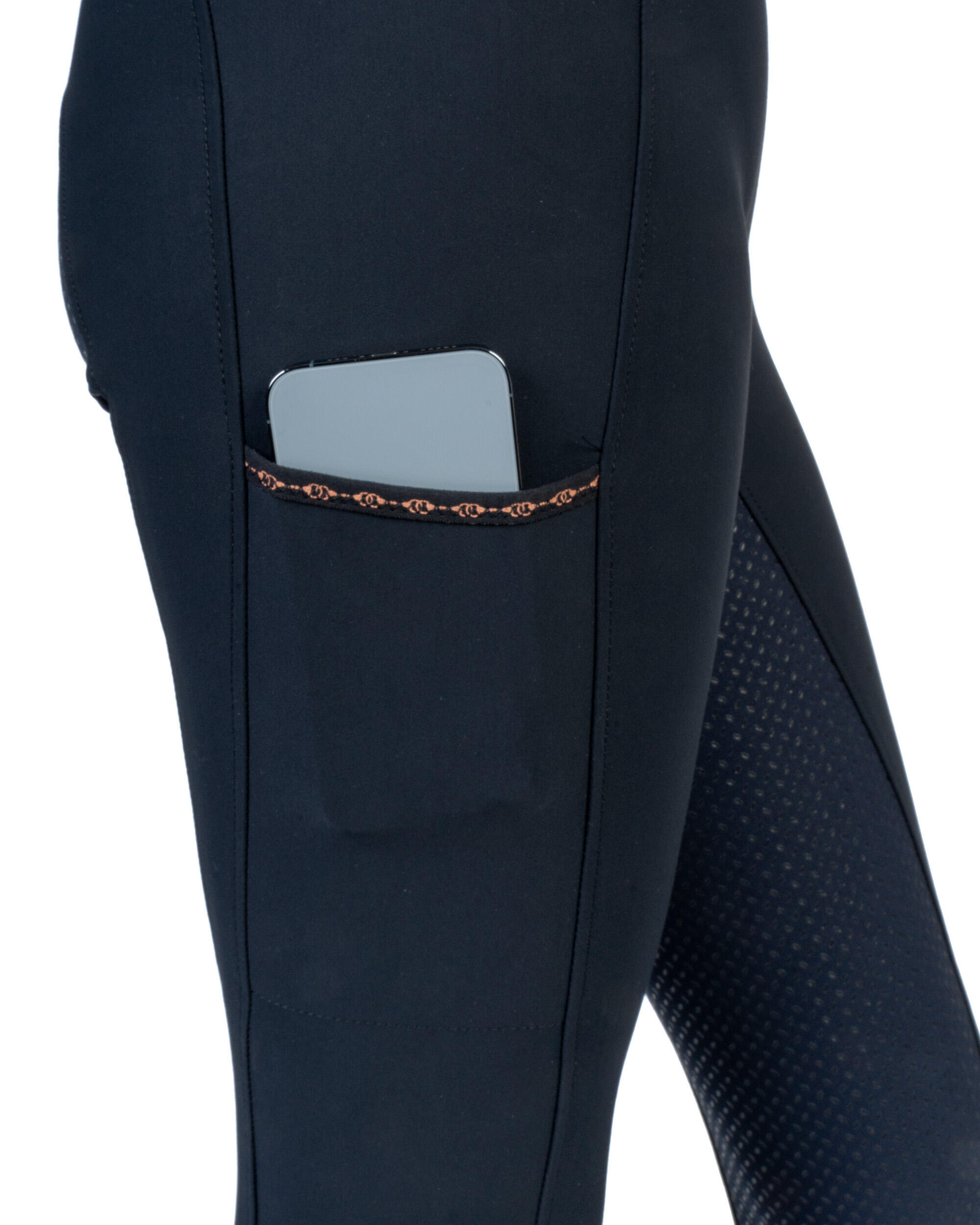 Reithose Damen Juli Athleisure mit Vollgrip dunkelblau 3/7